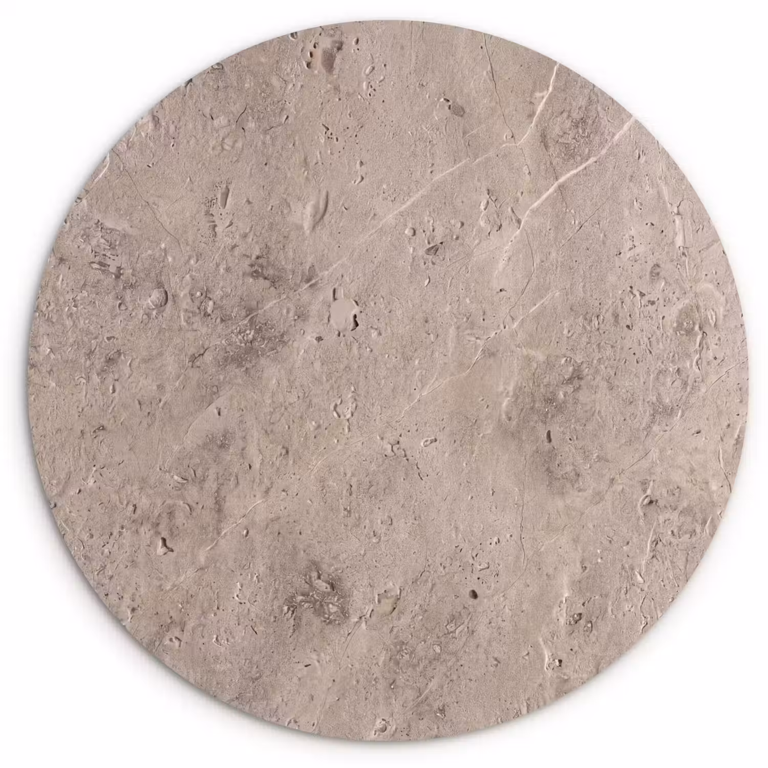 Textuur - Steen - Patroon - Rustiek - Beige Wandcirkel kunststof plaat 5mm dik klein -3d