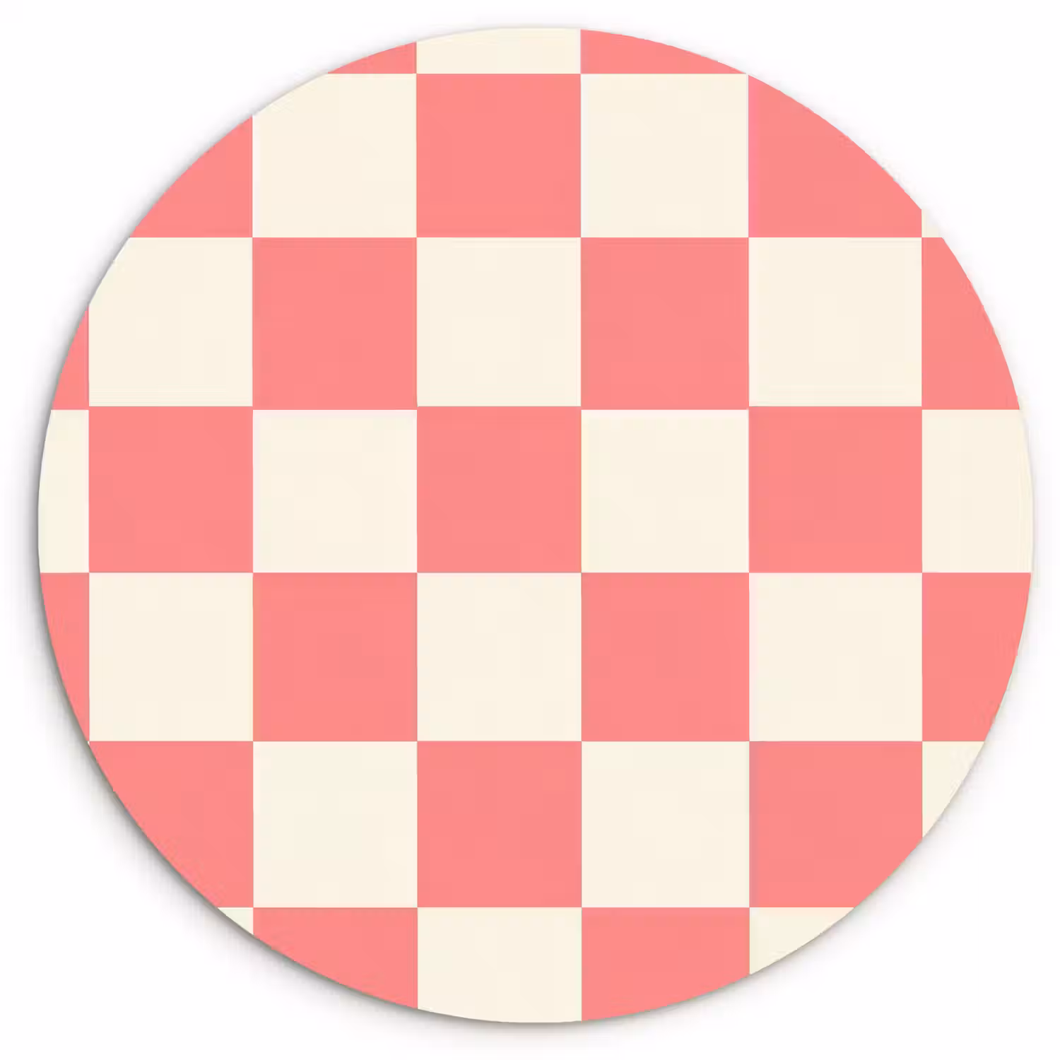 Traditioneel - Patroon - Roze Wandcirkel kunststof plaat 5mm dik klein 188 -3d