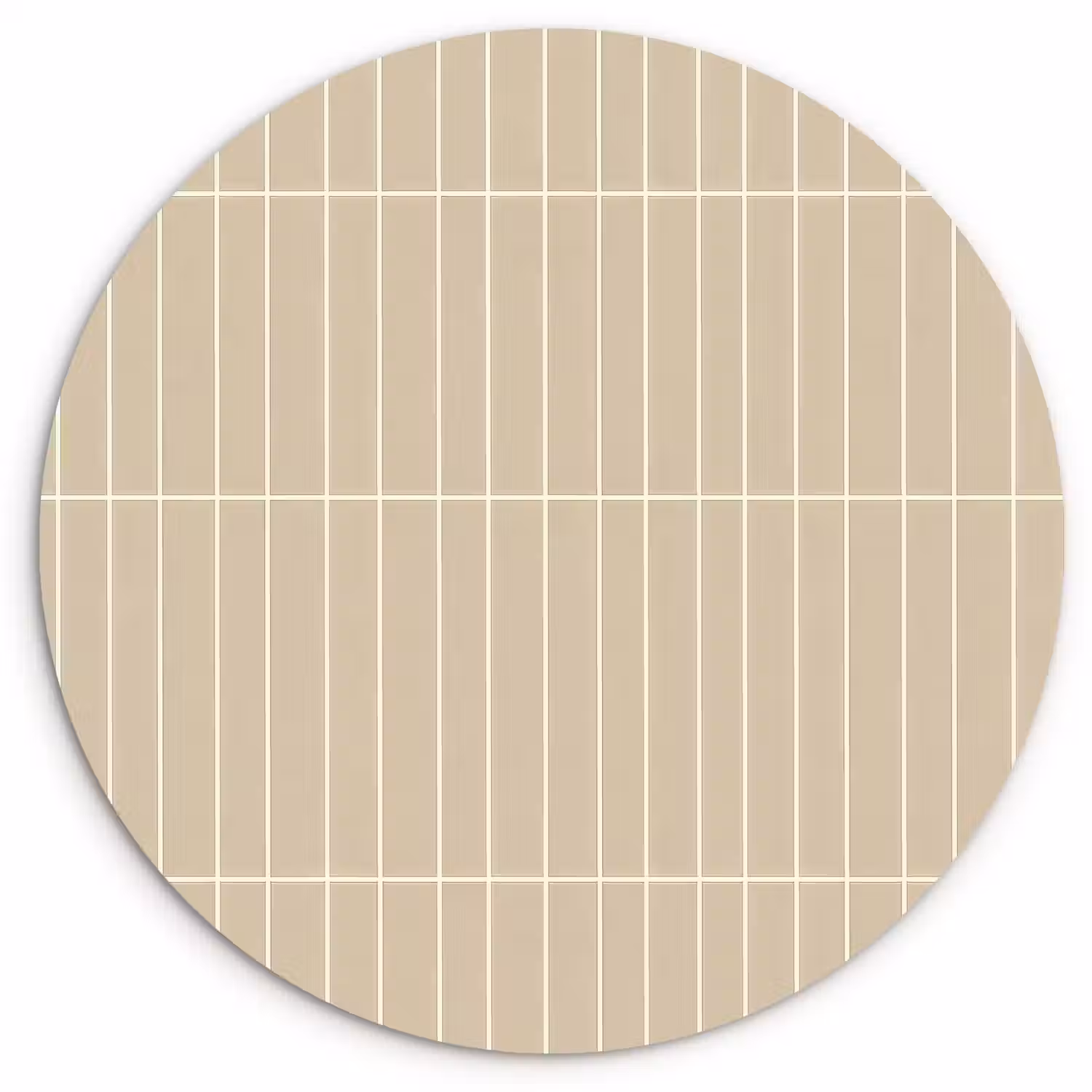 Verticaal - Wandtegel - Crème - Beige Wandcirkel kunststof plaat 5mm dik klein 188 -3d