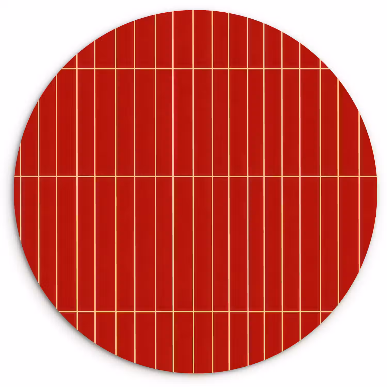 Verticaal - Wandtegel - Helderrood Wandcirkel kunststof plaat 5mm dik klein 188 -3d