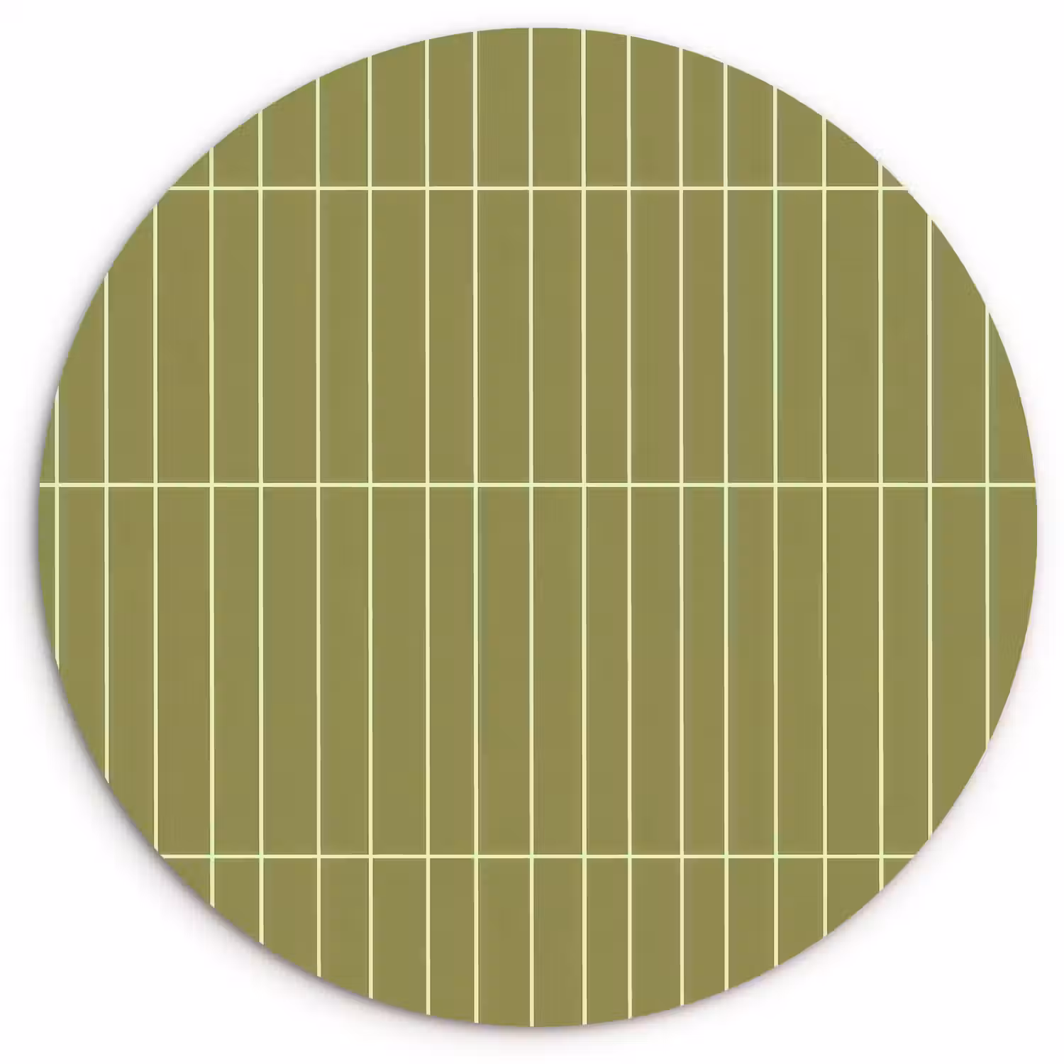 Verticaal - Wandtegel - Olijfgroen Wandcirkel kunststof plaat 5mm dik klein 188 -3d