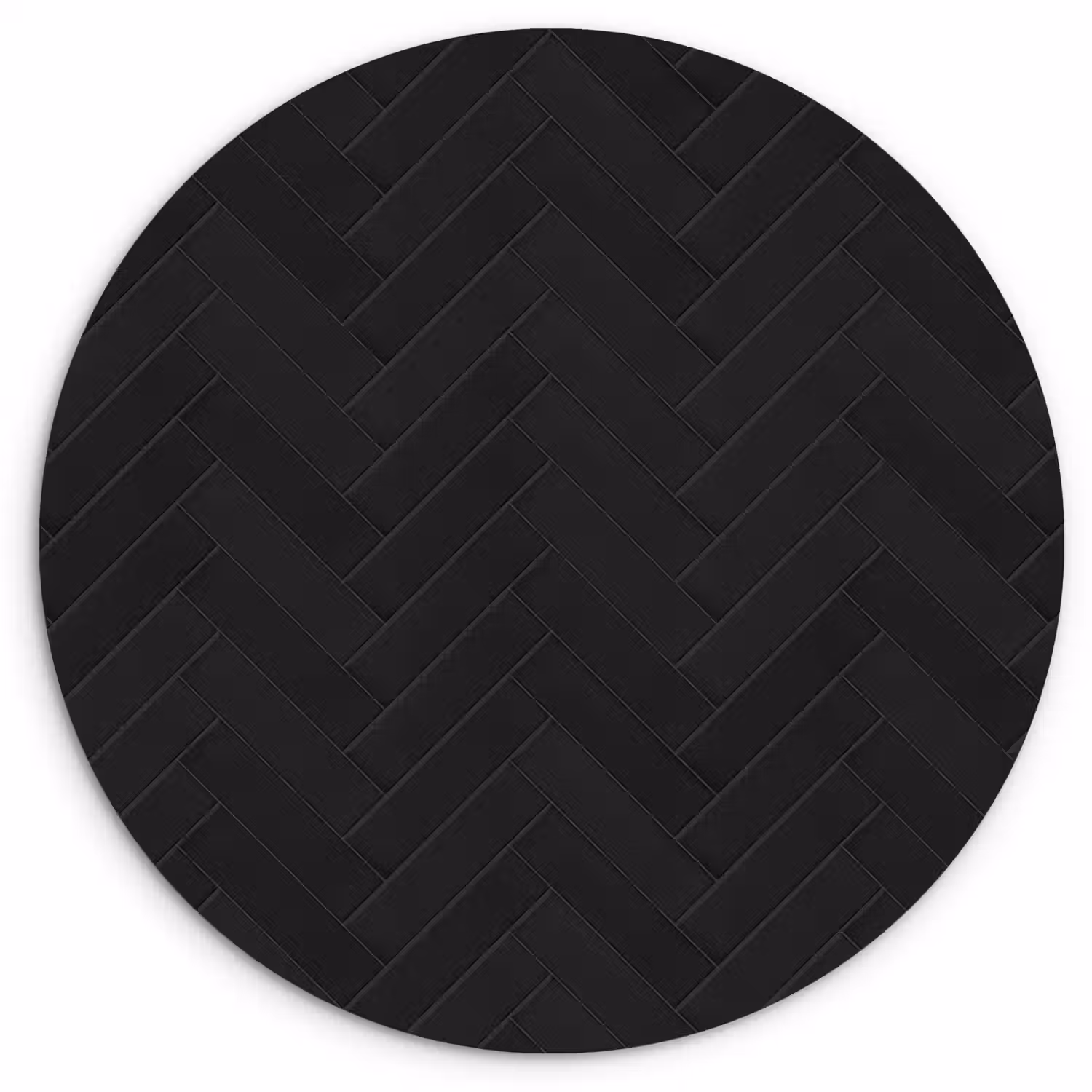 Visgraat - Wandtegel - Mat - Zwart Wandcirkel kunststof plaat 5mm dik klein 188 -3d