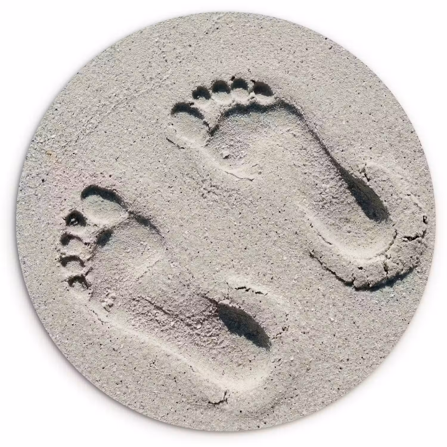 Voeten - Zand - Zee Wandcirkel kunststof plaat 5mm dik klein -3d