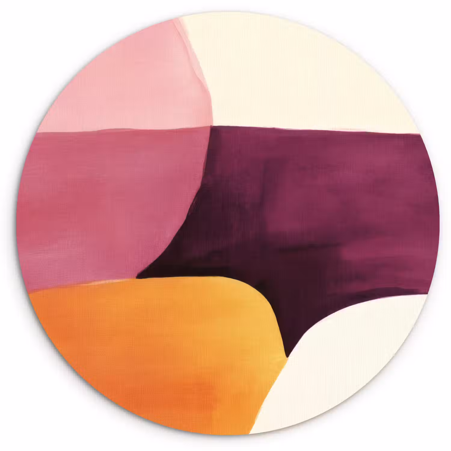 Vormen - Abstract - Kleurrijk Wandcirkel kunststof plaat 5mm dik klein -3d