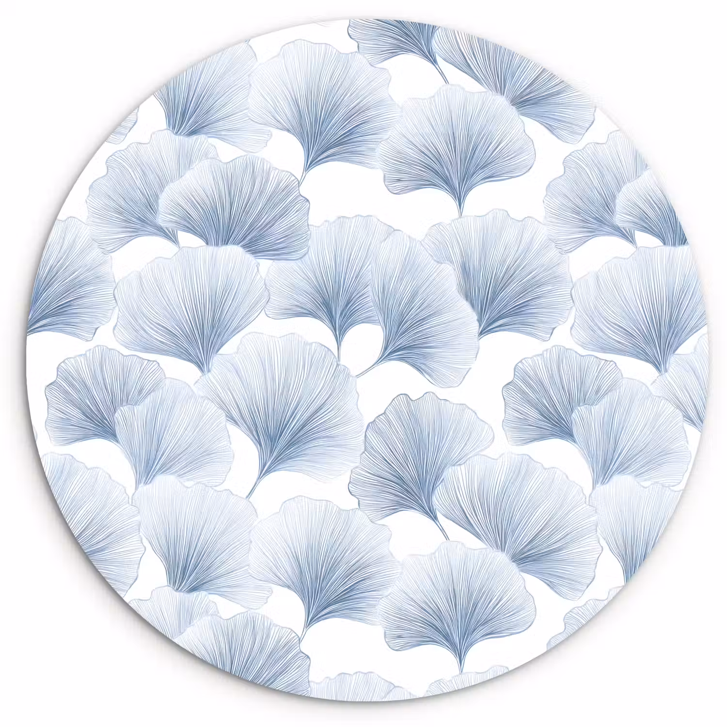 Waaier - Modern - Blauw Wandcirkel kunststof plaat 5mm dik klein 188 -3d