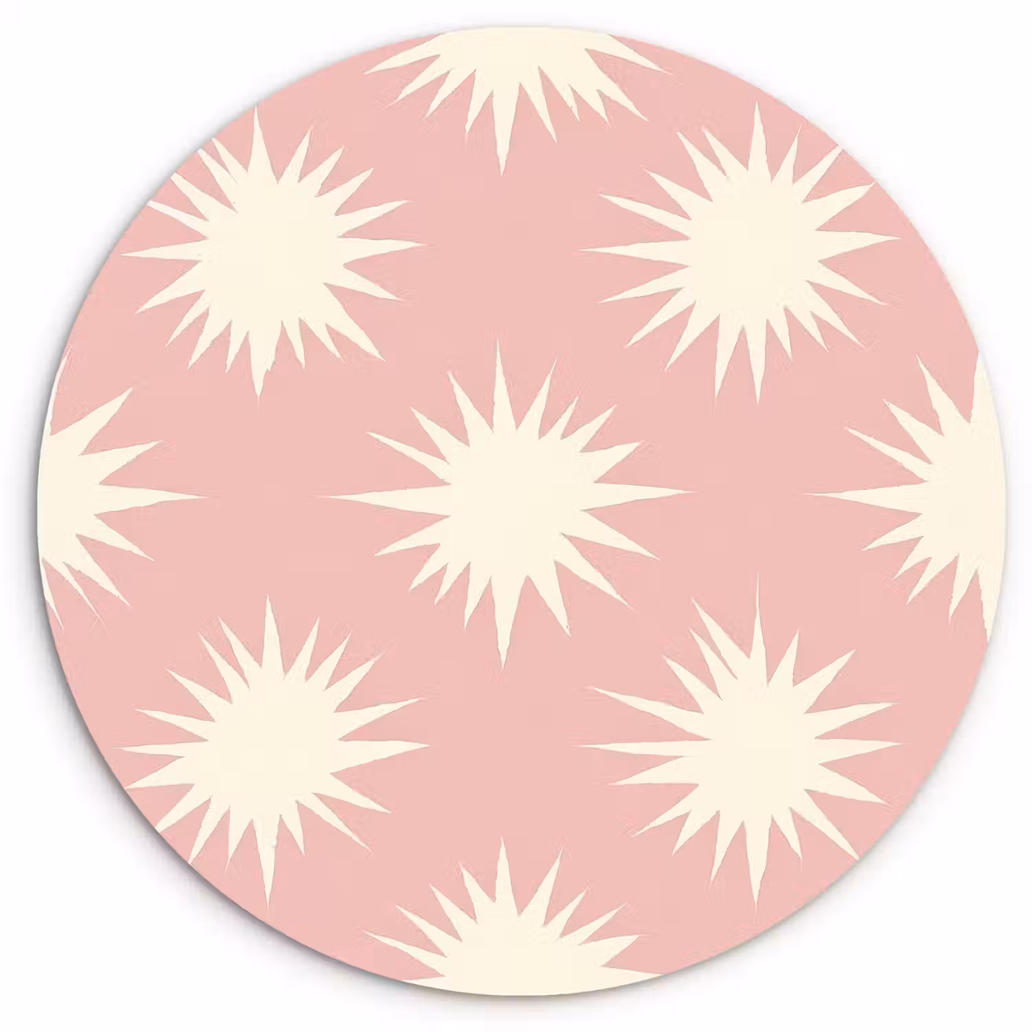 Zonnen - Patroon - Roze Wandcirkel kunststof plaat 5mm dik klein 188 -3d