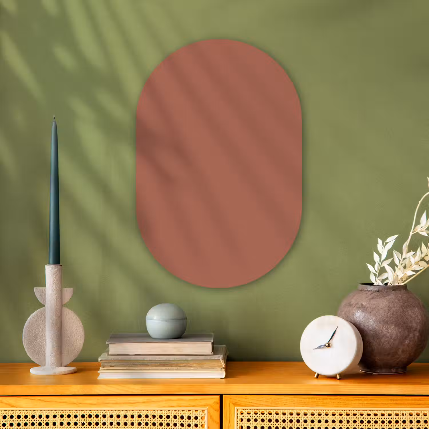 Baked - Earth - Oranje Wandcirkel Ovaal Forex klein 630 -sfeer2