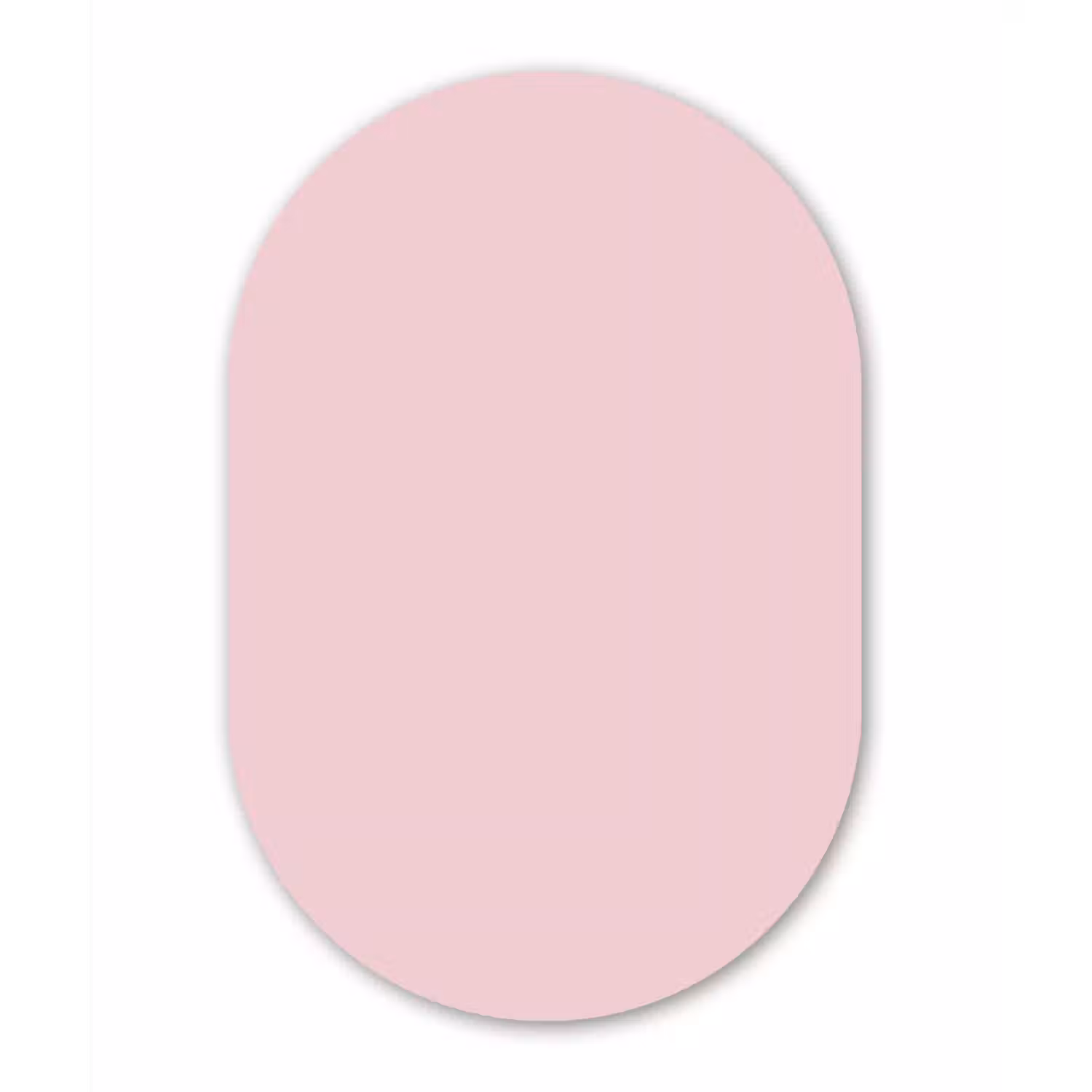 Blush - Pink - Roze Wandcirkel Ovaal Forex klein 630 -3d