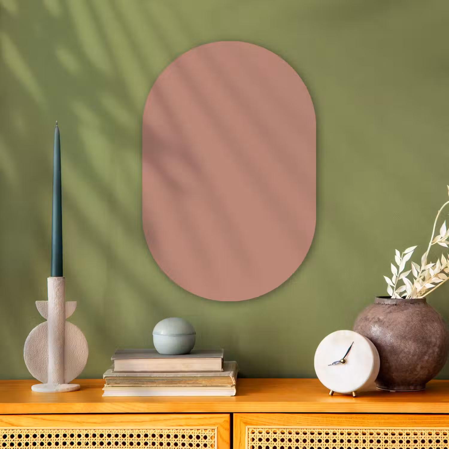 Earthy - Blusher - Roze Wandcirkel Ovaal Forex klein 630 -sfeer2