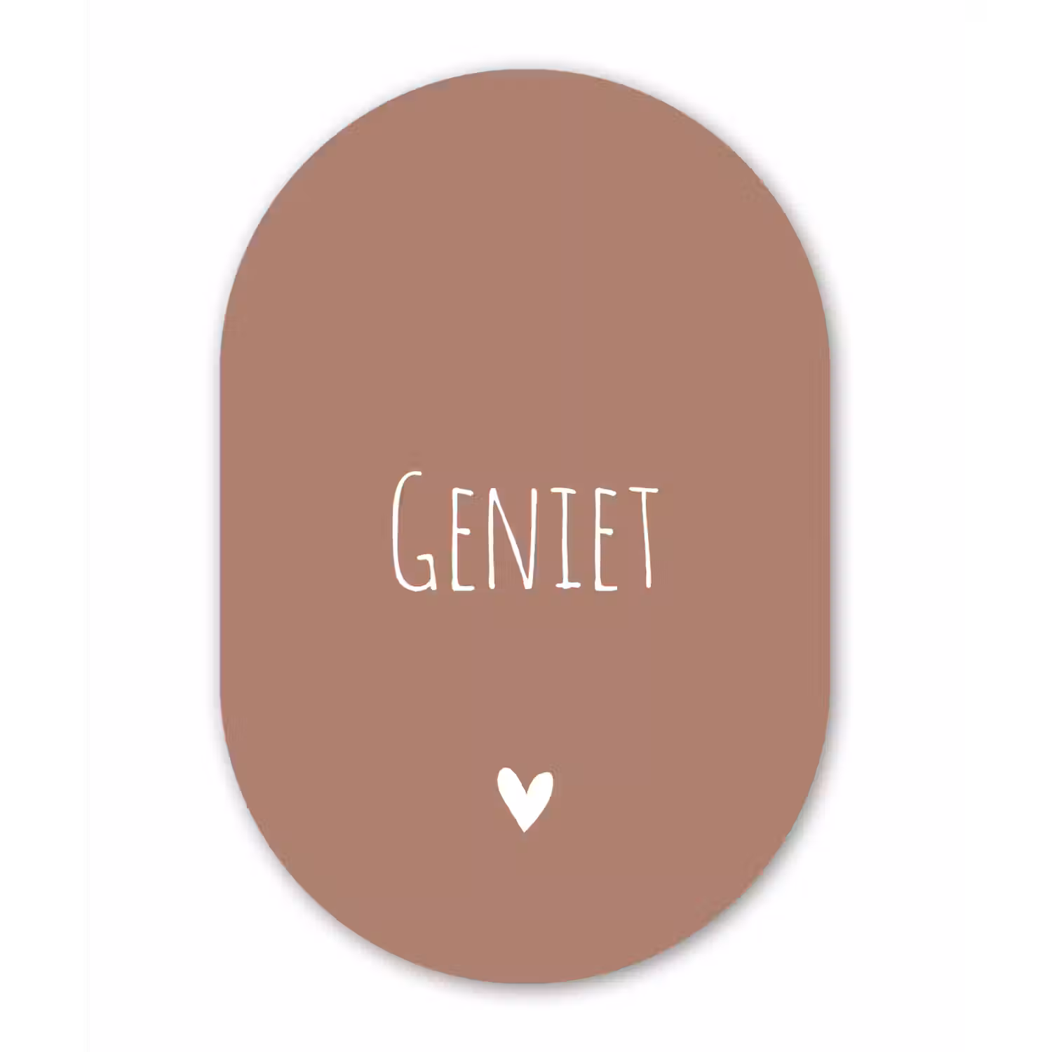 Geniet - Spreuken - Quotes Wandcirkel Ovaal Forex klein -3d