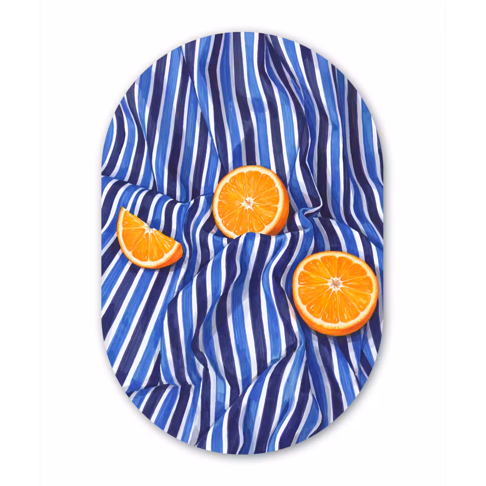 Muurovaal glas - Eten - Fruit - Oranje - Eten - Fruit - Oranje Wandcirkel Ovaal Glas middel