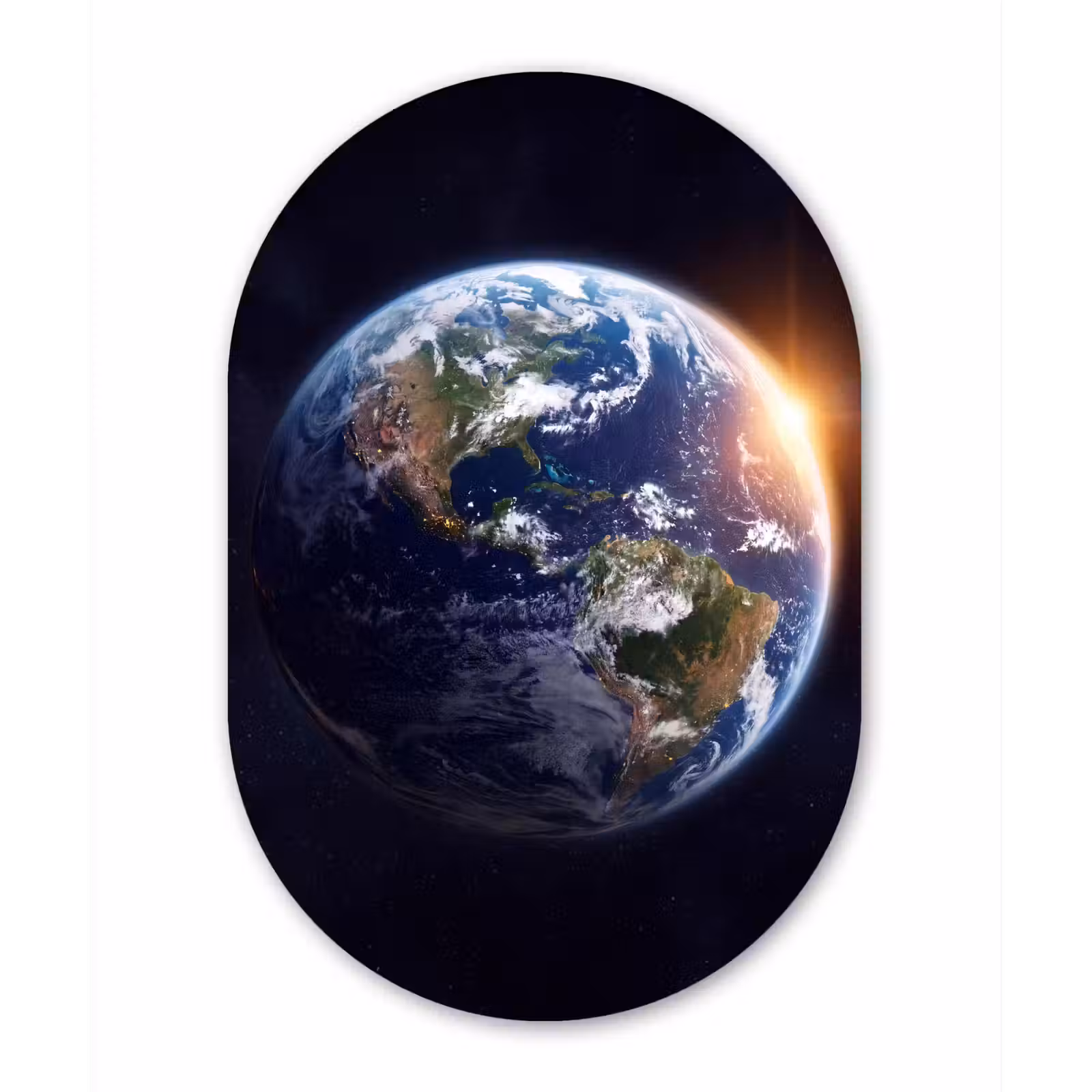 Muurovaal glas - Planeet - Ruimte - Kosmos - Planeet - Ruimte - Kosmos Wandcirkel Ovaal Glas middel