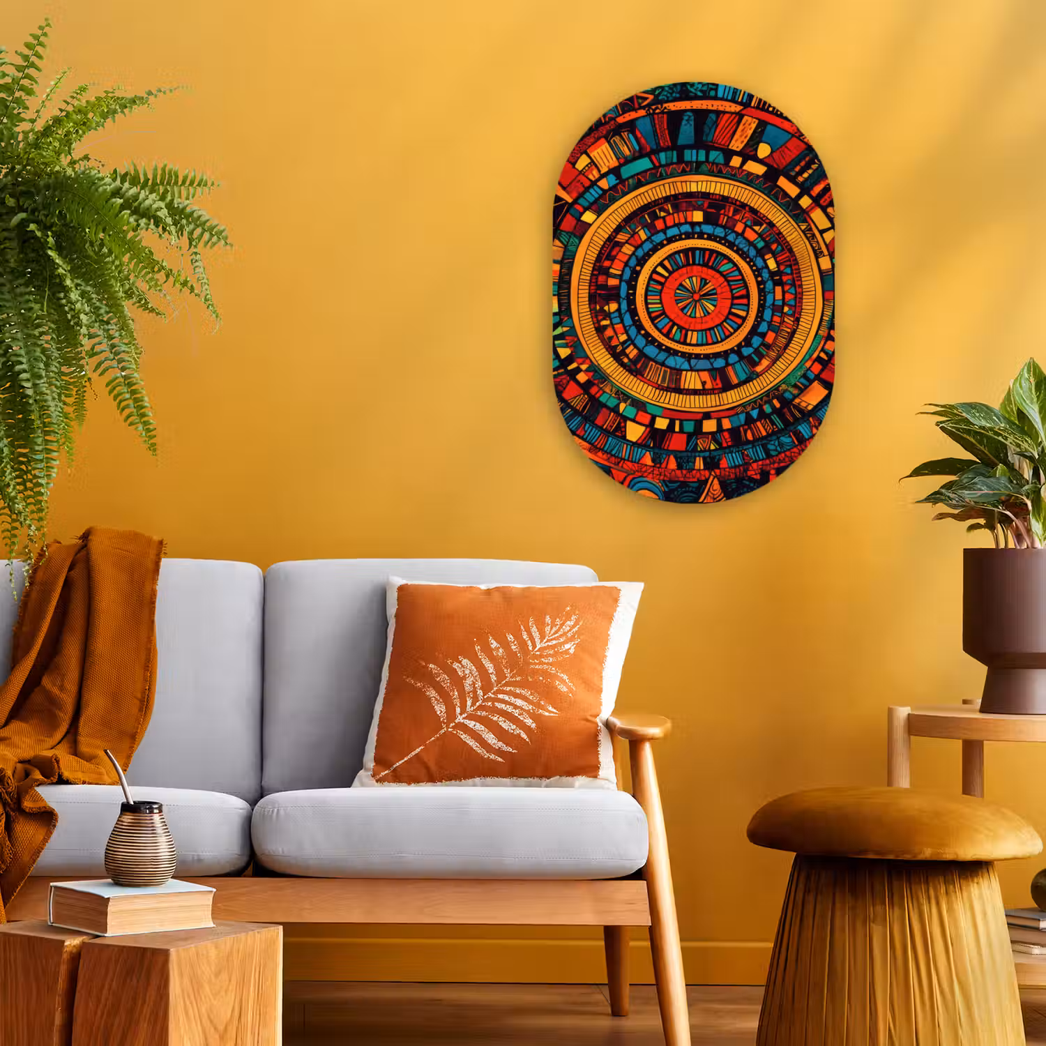 Mandala - Cirkels - Patronen Wandcirkel Ovaal Forex klein -sfeer4