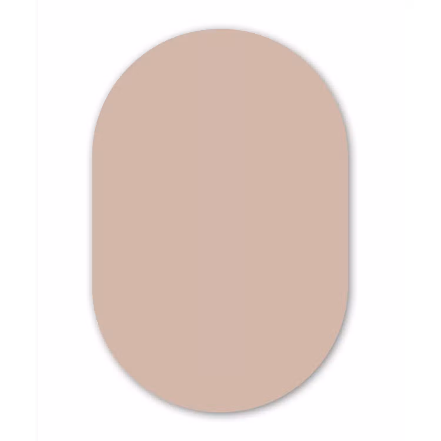 Soft - Clay - Nude Wandcirkel Ovaal Forex klein 630 -3d