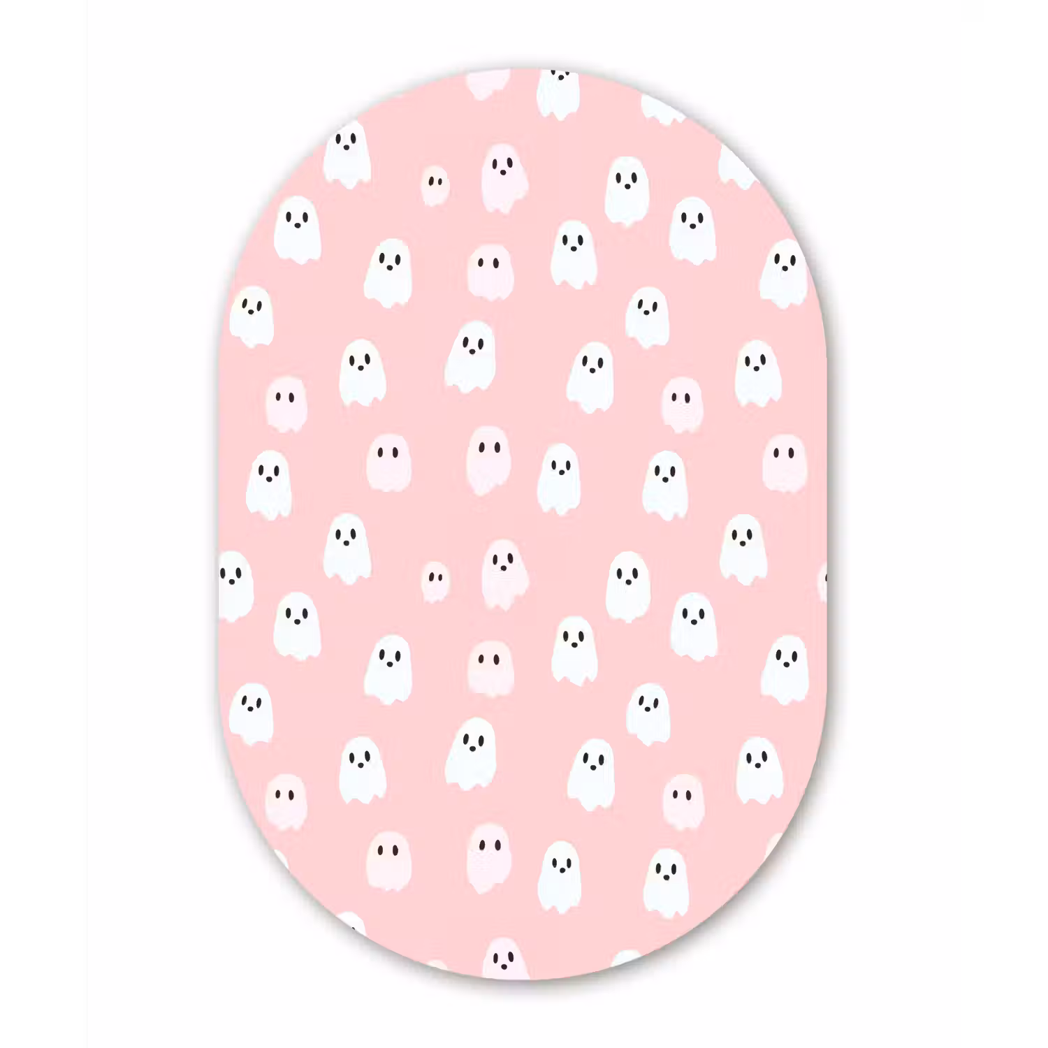 Spookjes - Patroon - Roze Wandcirkel Ovaal Forex klein 630 -3d