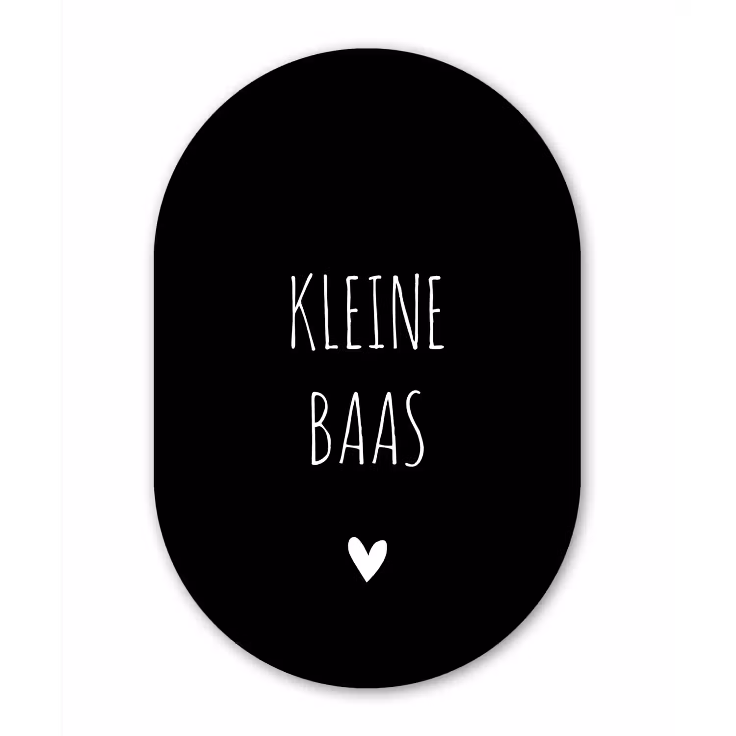 Spreuken - Kleine baas - Quotes Wandcirkel Ovaal Forex klein -3d