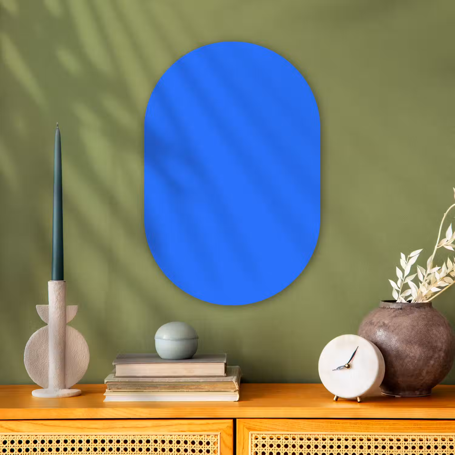 Vivid - Cobalt - Blauw Wandcirkel Ovaal Forex klein 630 -sfeer2