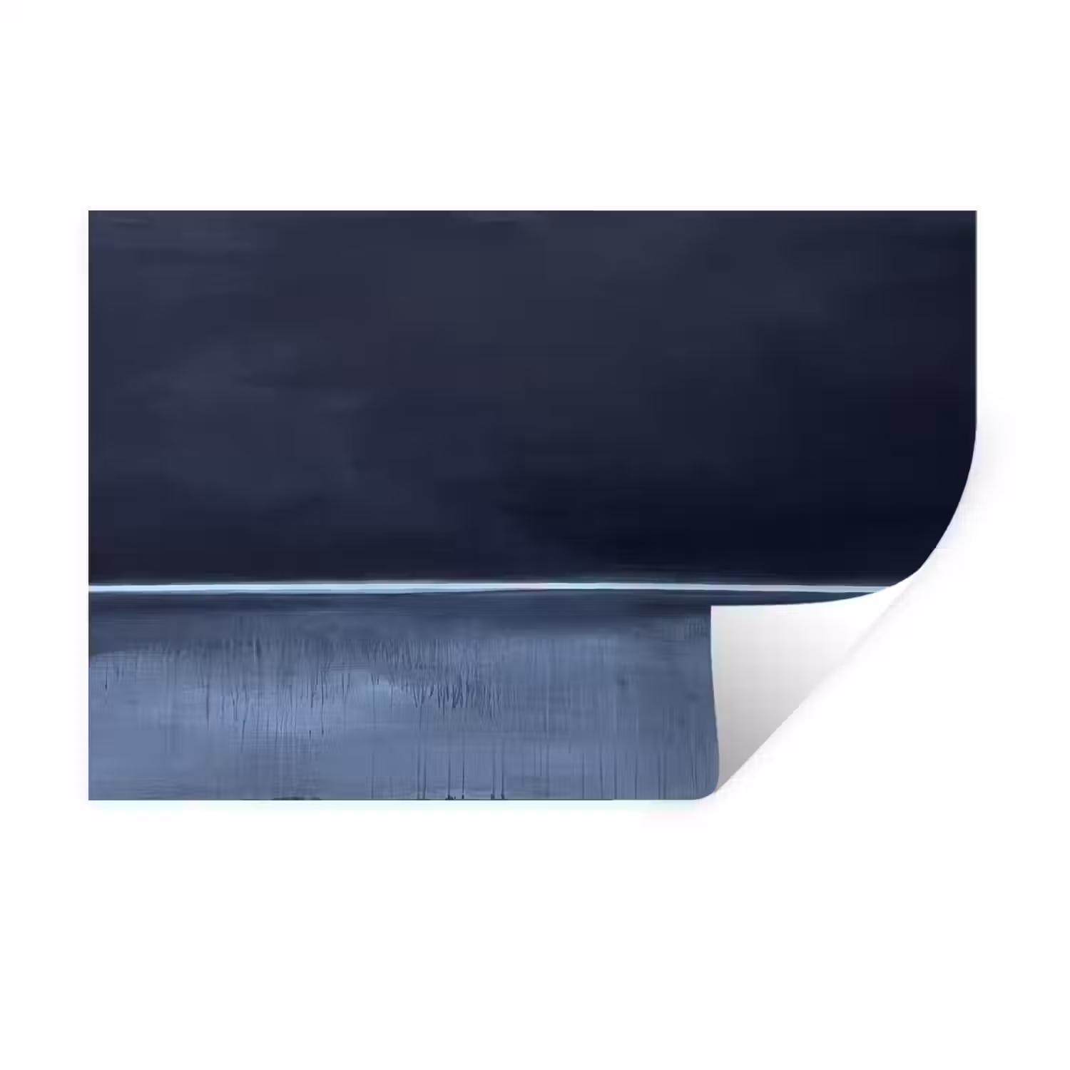 Abstract - Horizontale lijn - Minimalistisch - Donkerblauw - Kunst Muursticker klein -3d