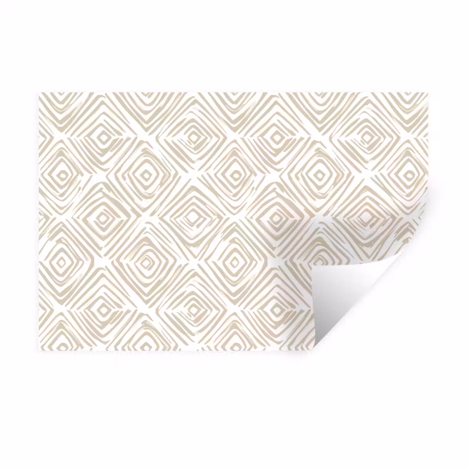 Abstract - Ruit - Beige Muursticker klein 286 -3d