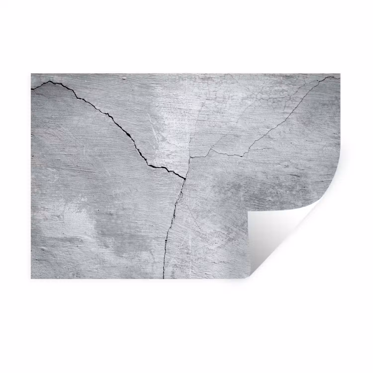 Beton - Scheur - Grijs Muursticker klein -3d