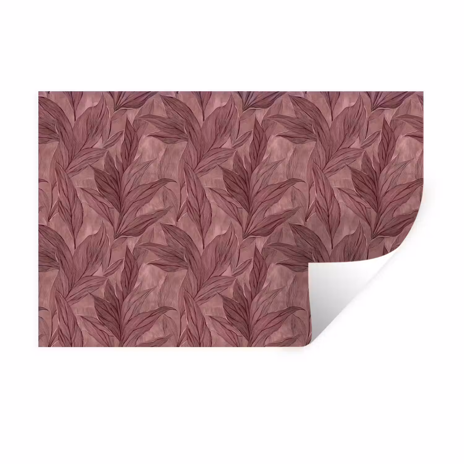 Bladeren - Patroon - Paars Muursticker klein 286 -3d