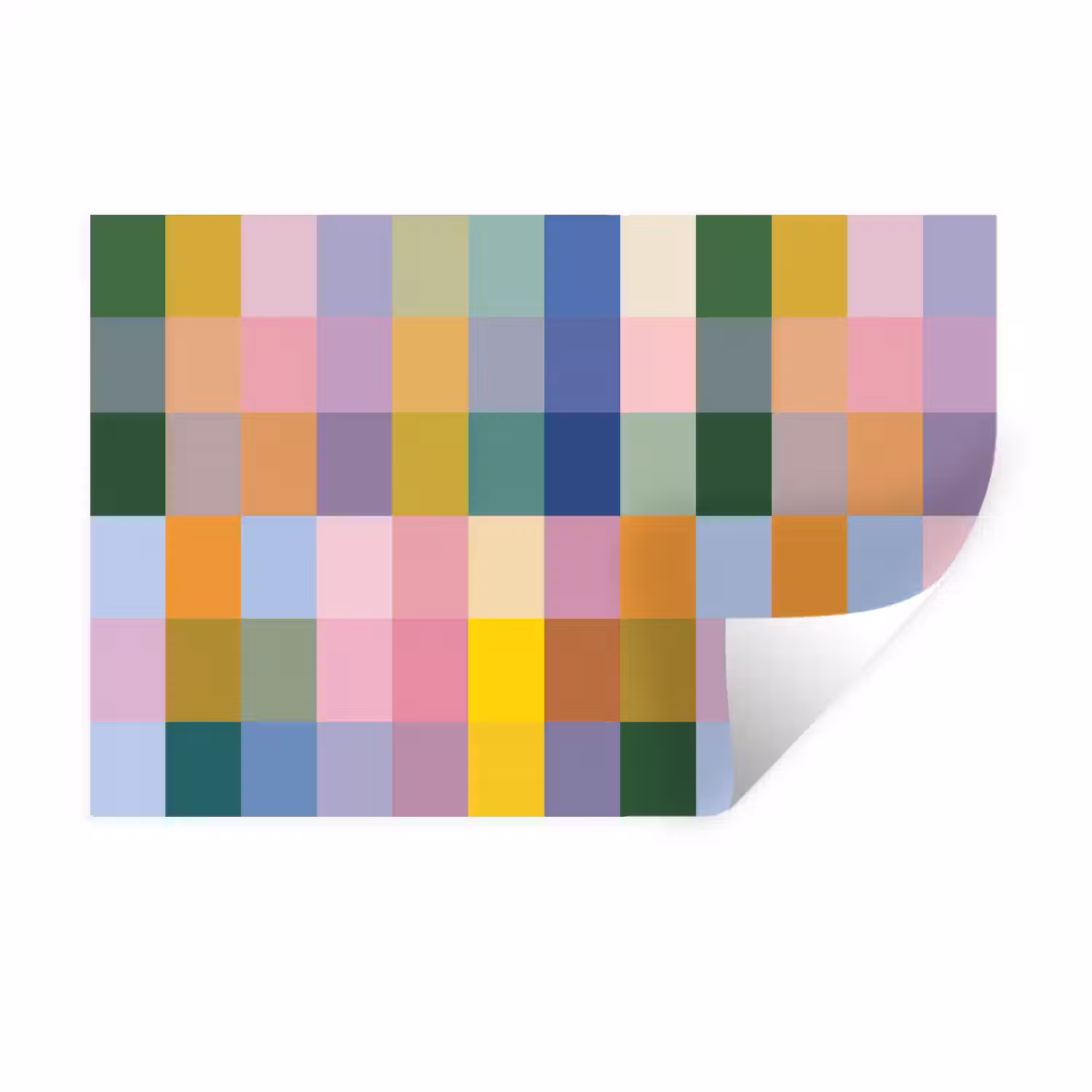 Blokken - Vierkant - Patroon - Gekleurd Muursticker klein -3d