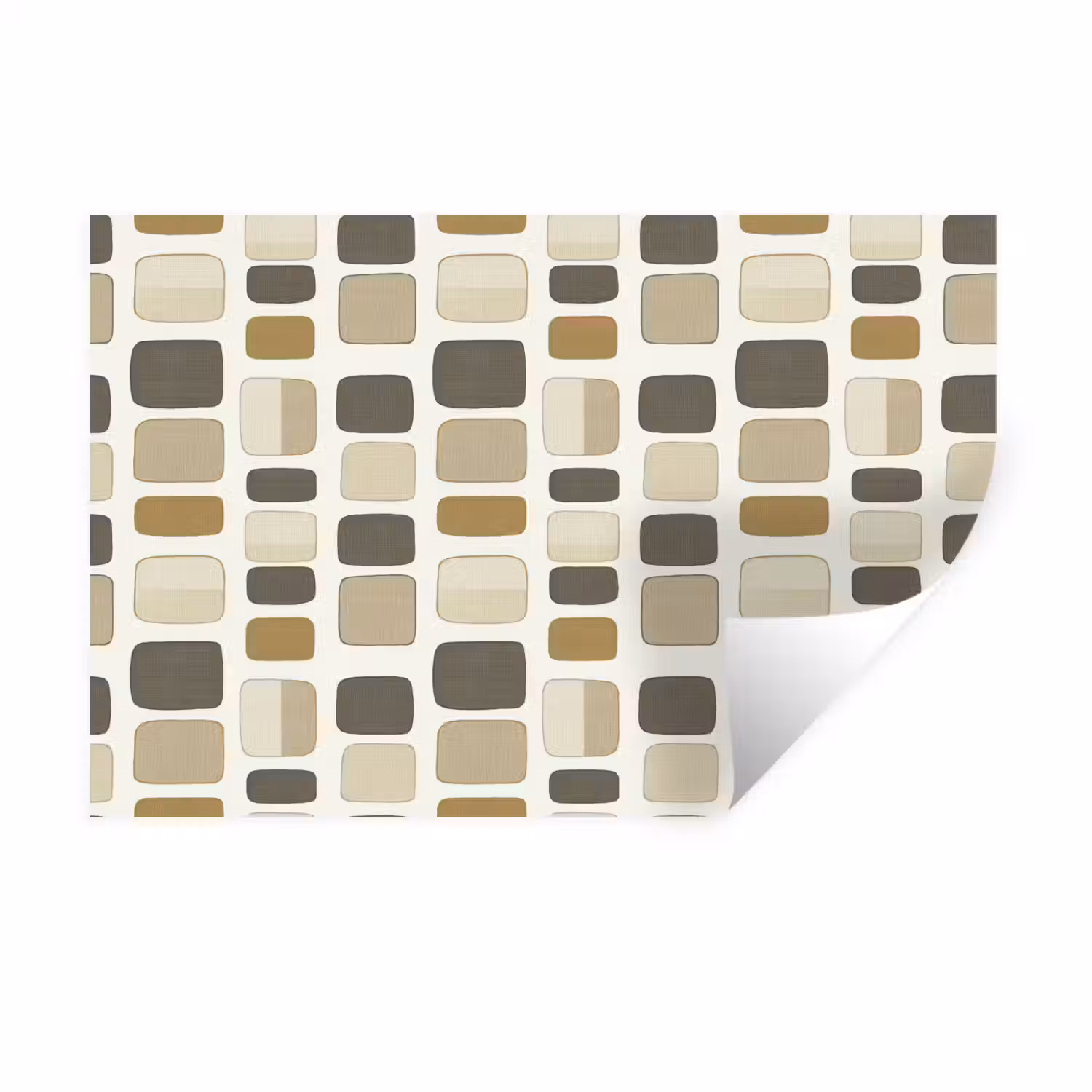 Blokken - Vintage - Grijs Muursticker klein 286 -3d