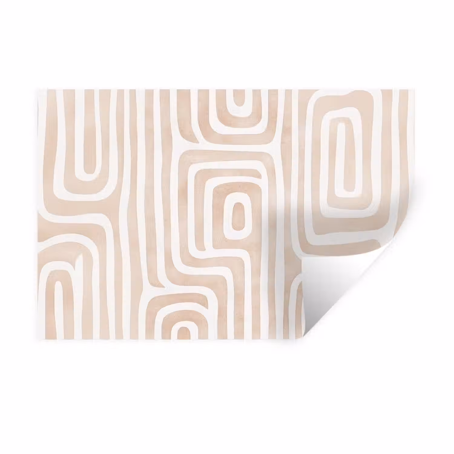 Decoratief - Labyrint - Beige Muursticker klein -3d