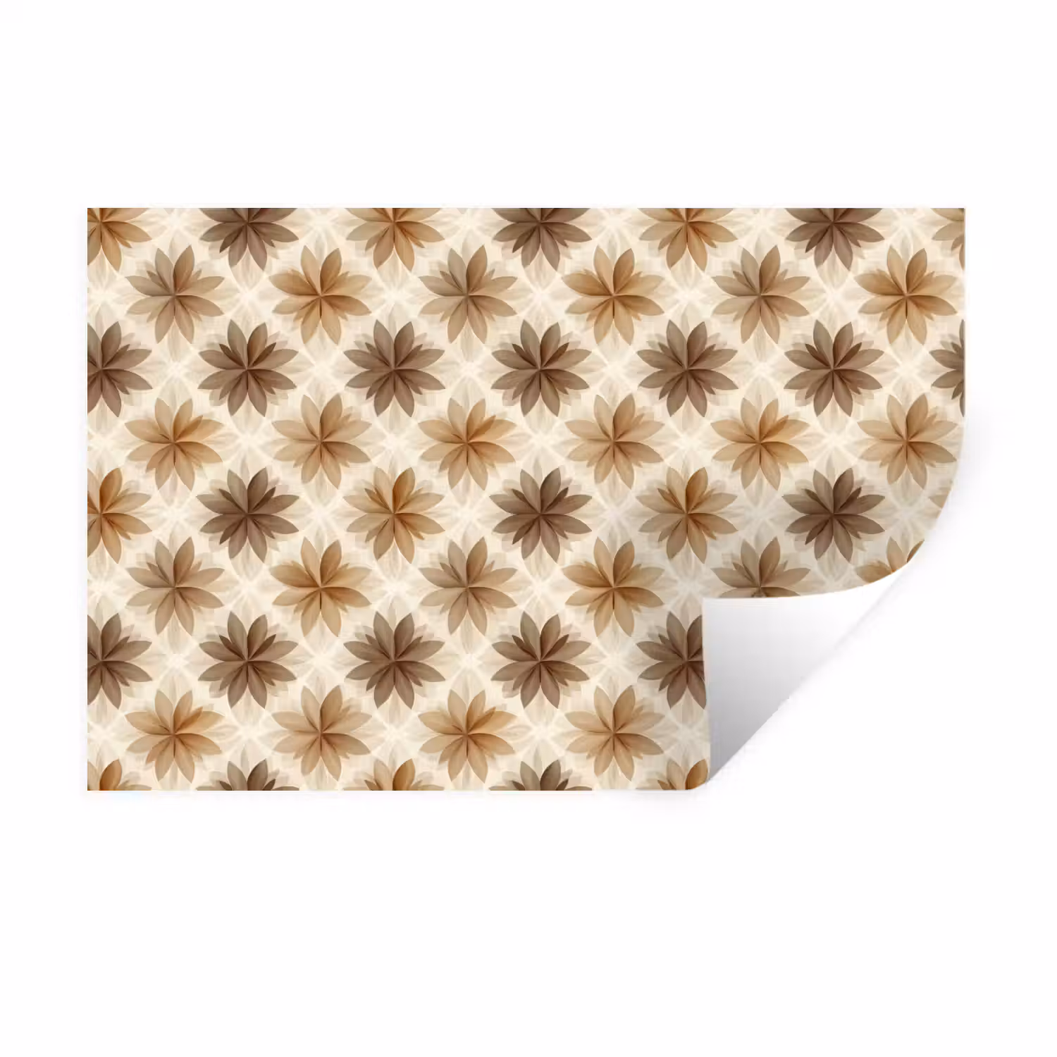 Geografisch - Patroon - Bruin Muursticker klein 286 -3d