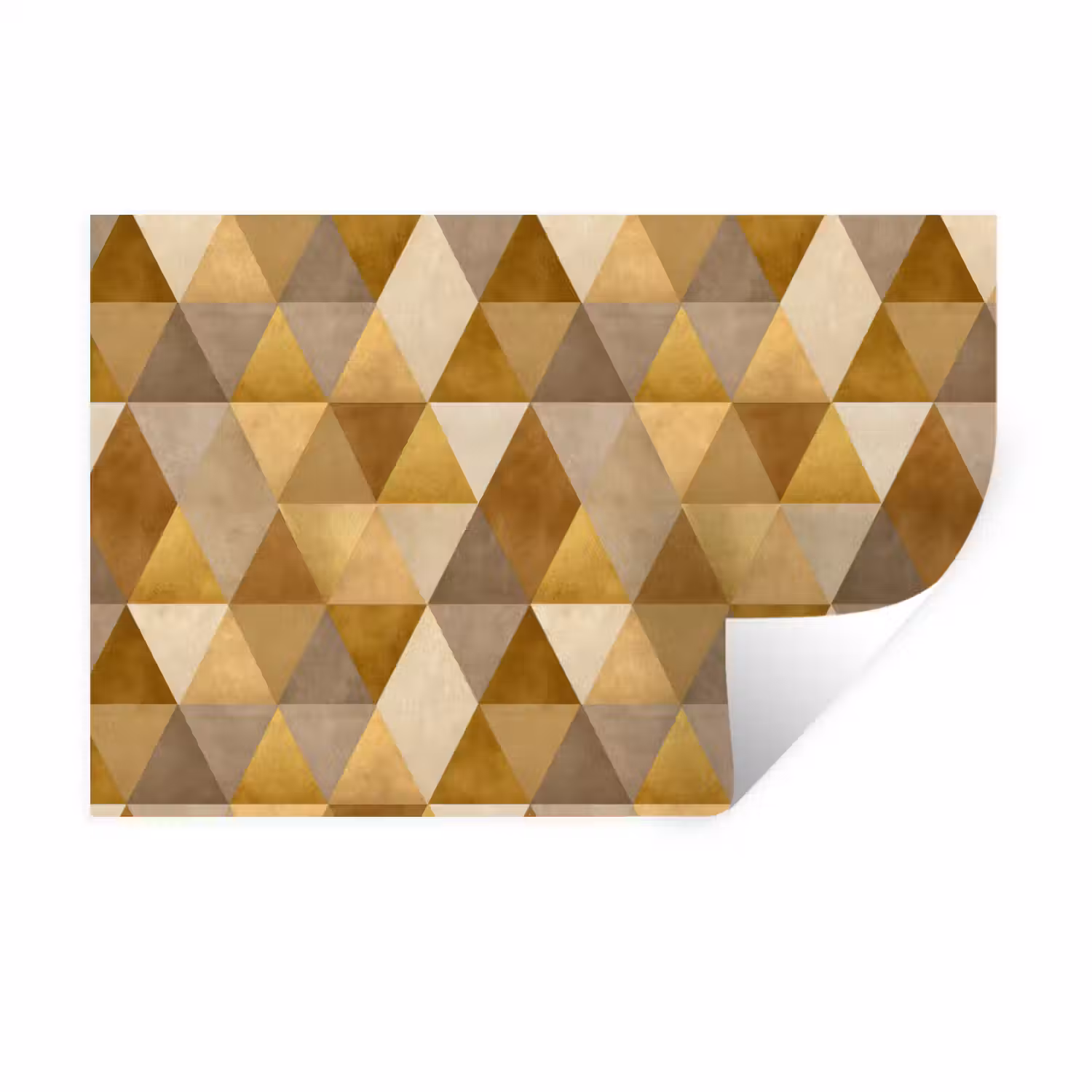 Geometrisch - Driehoek - Goud Muursticker klein 286 -3d