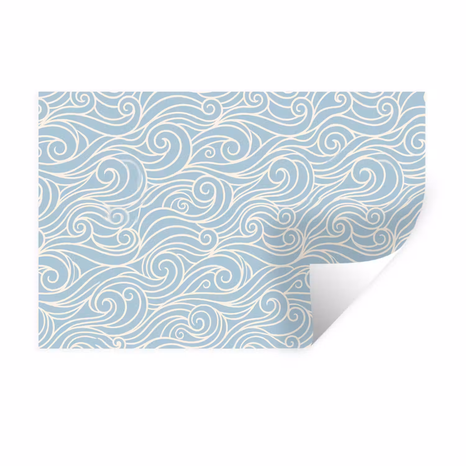 Golf - Abstract - Natuur - Modern - Blauw Muursticker klein -3d