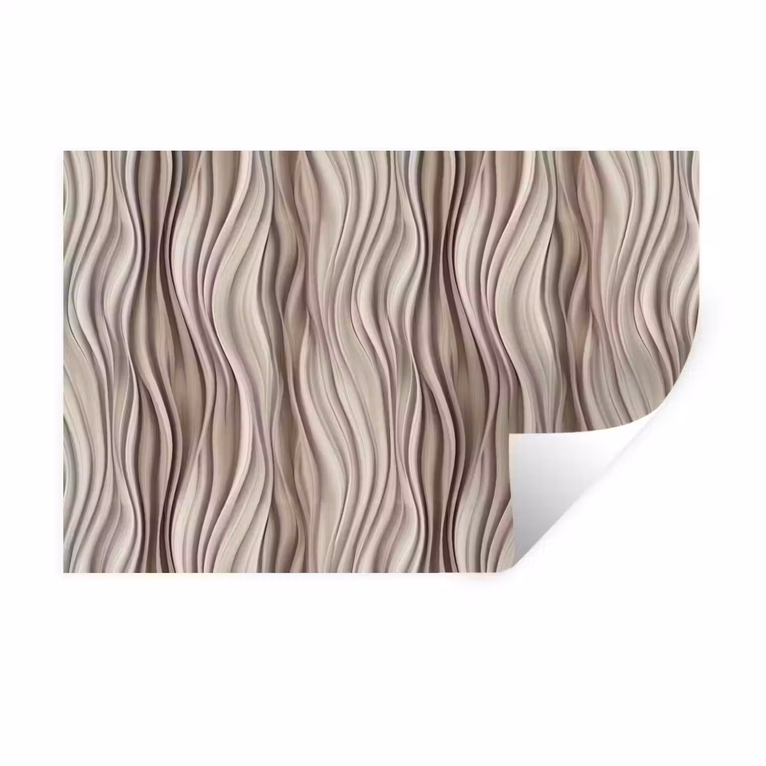 Golven - 3D - Crème Muursticker klein 286 -3d