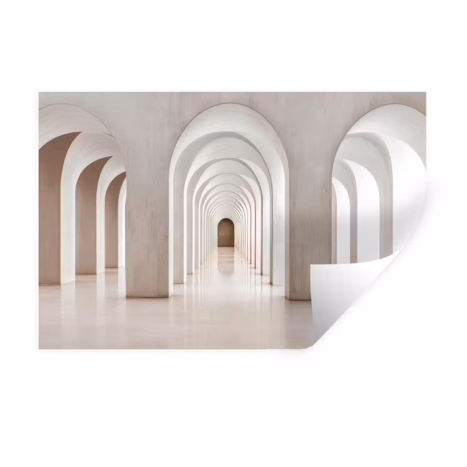 Hal - Bogen - Symmetrisch - Modern Muursticker klein -3d