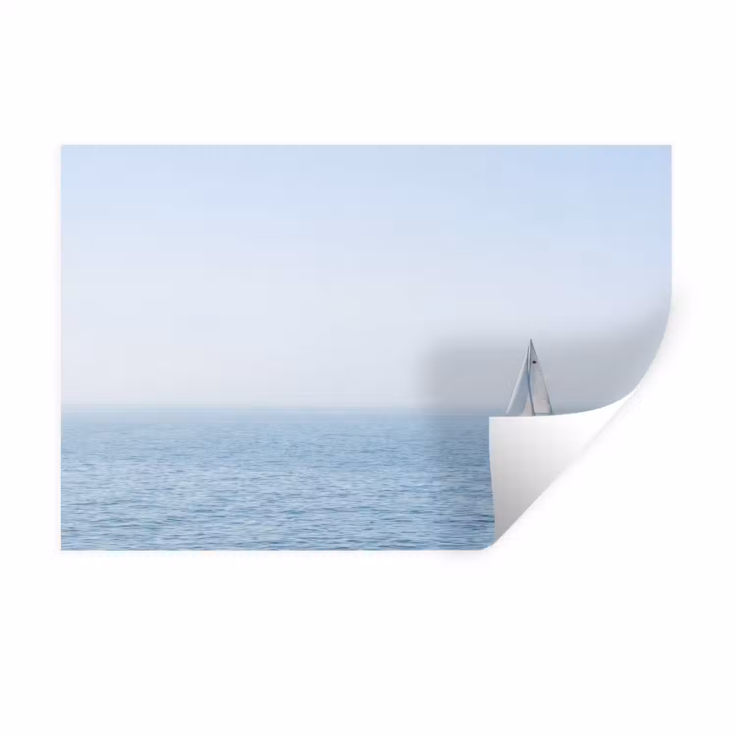 Horizon - Zeilboot - Zee Muursticker klein -3d