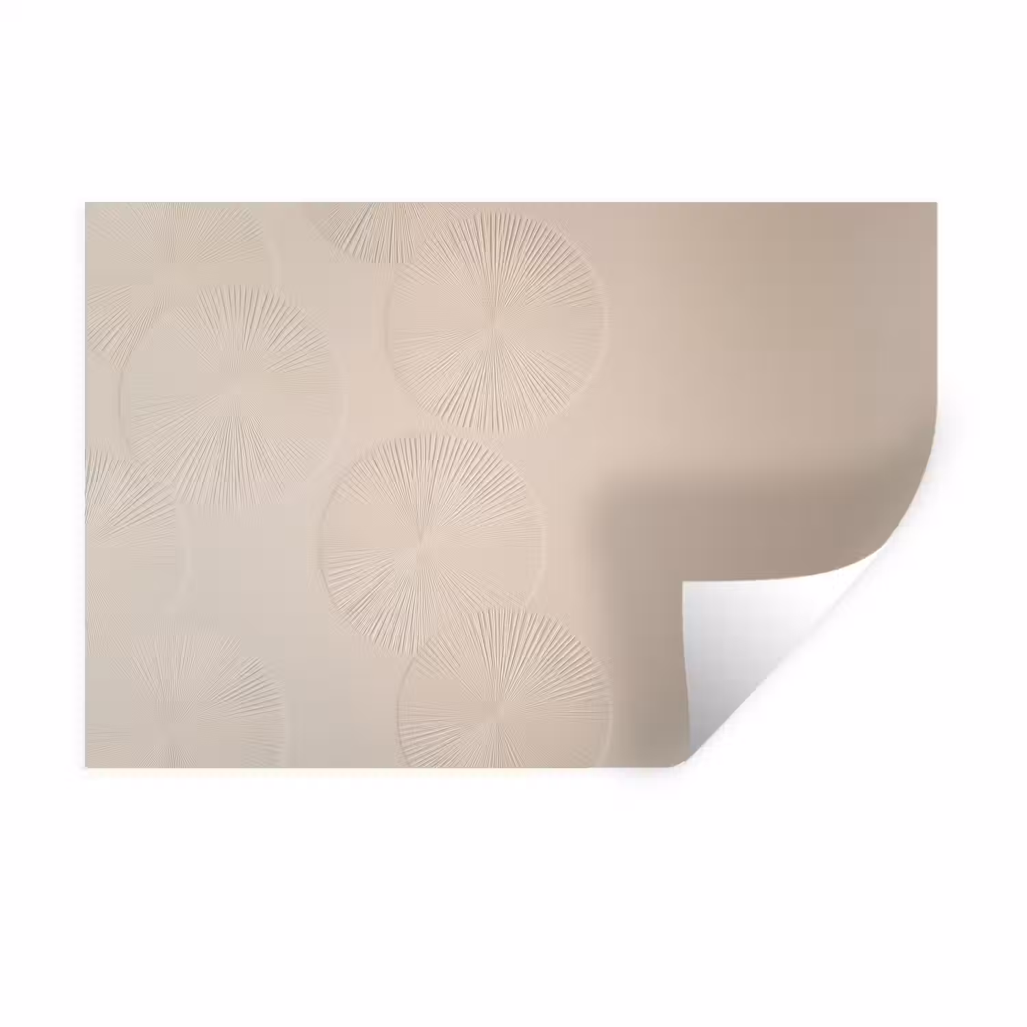 Japandi - Beige - Modern Muursticker klein -3d
