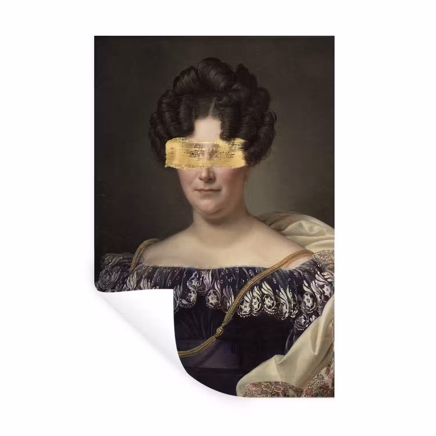 Johanna Henriette Engelen - Dubois Drahonet - Goud Muursticker klein -3d