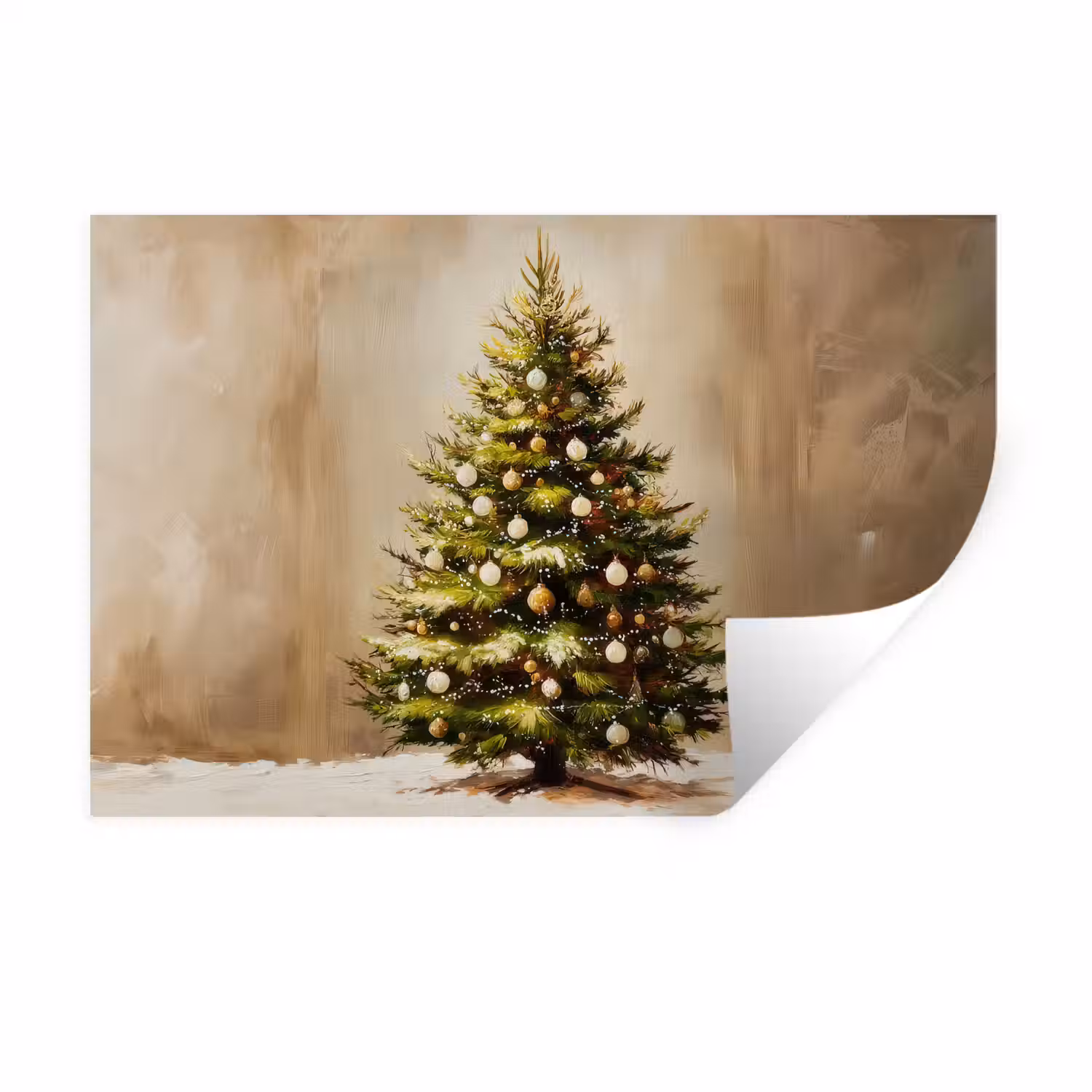 Kerst - Sfeer - Groen Muursticker klein -3d