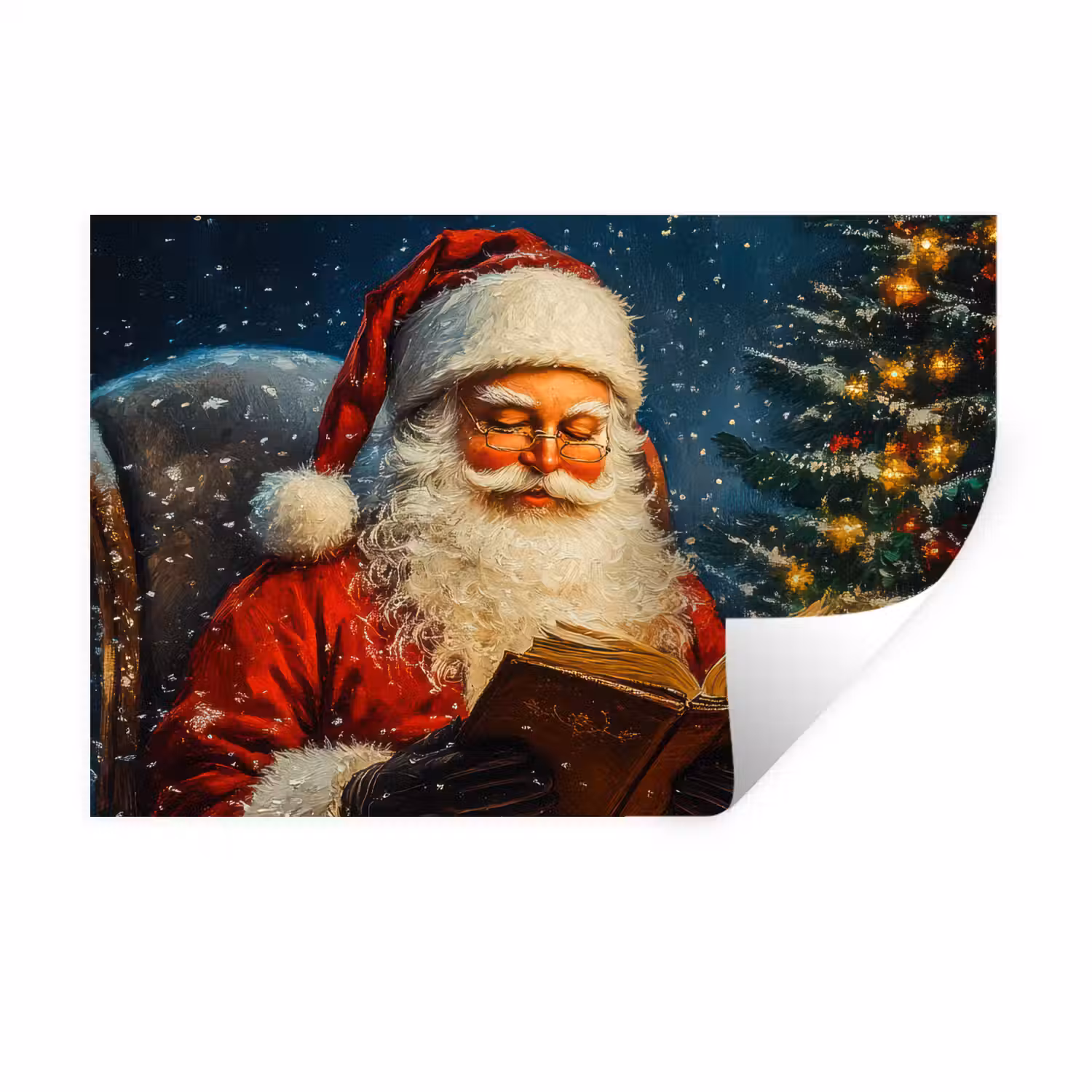 Kerstman - Kerst - Winter - Kerstboom Muursticker klein -3d