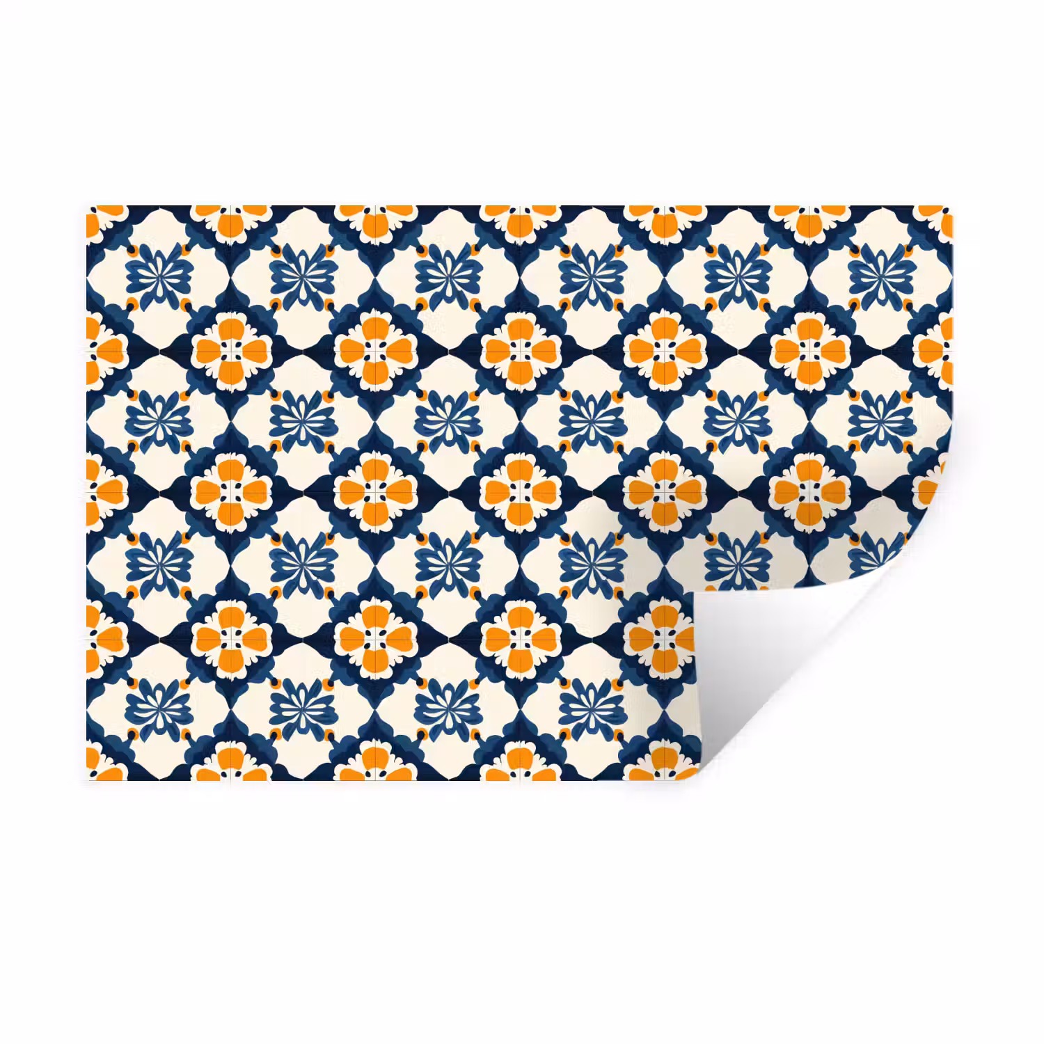 Klassiek - Geometrisch - Blauw Muursticker klein 286 -3d