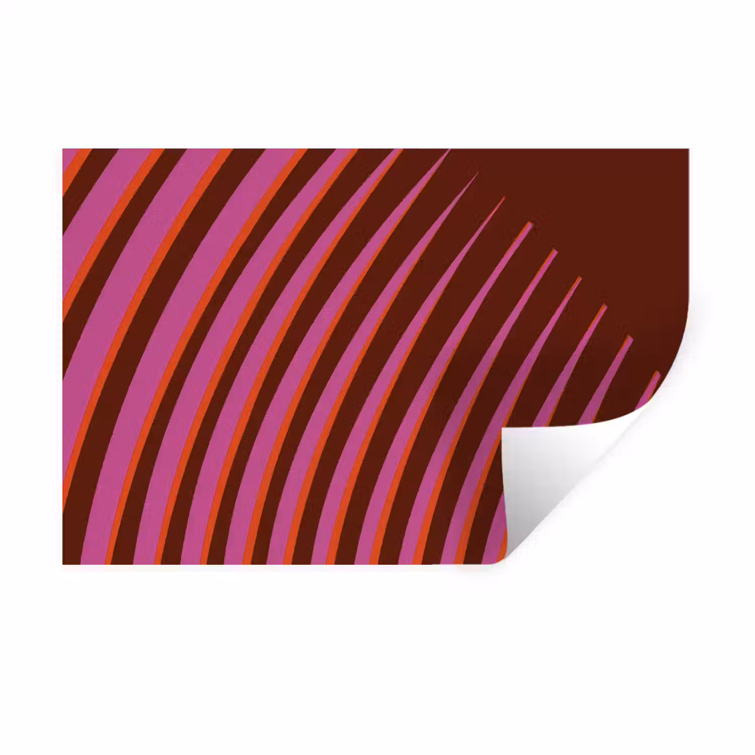 Lijnen - Rood - Beweging Muursticker klein -3d