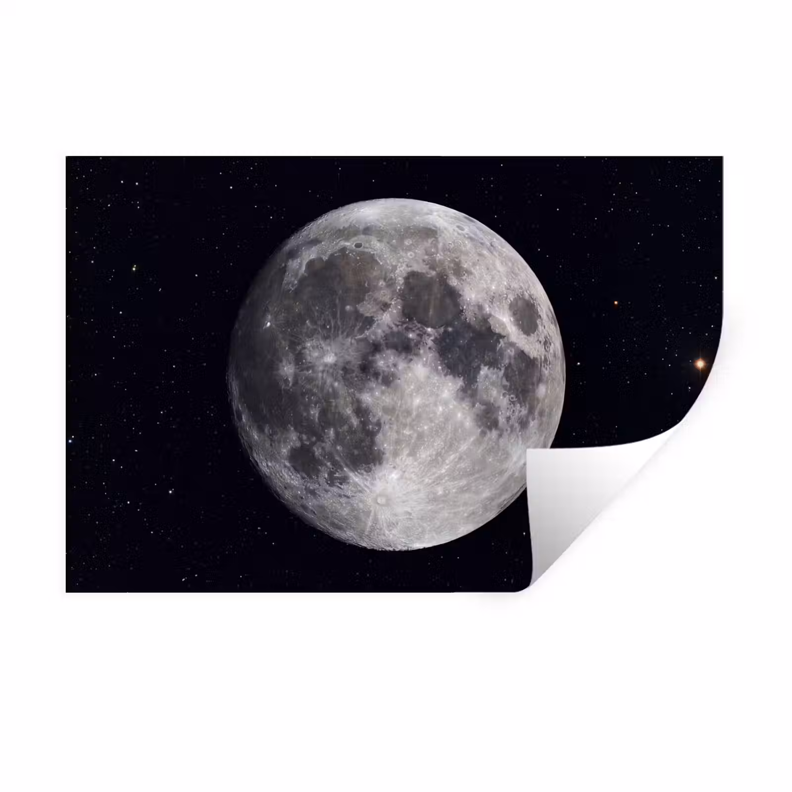 Muursticker - Maan - Sterren - Ruimte - Maan - Sterren - Ruimte Muursticker klein