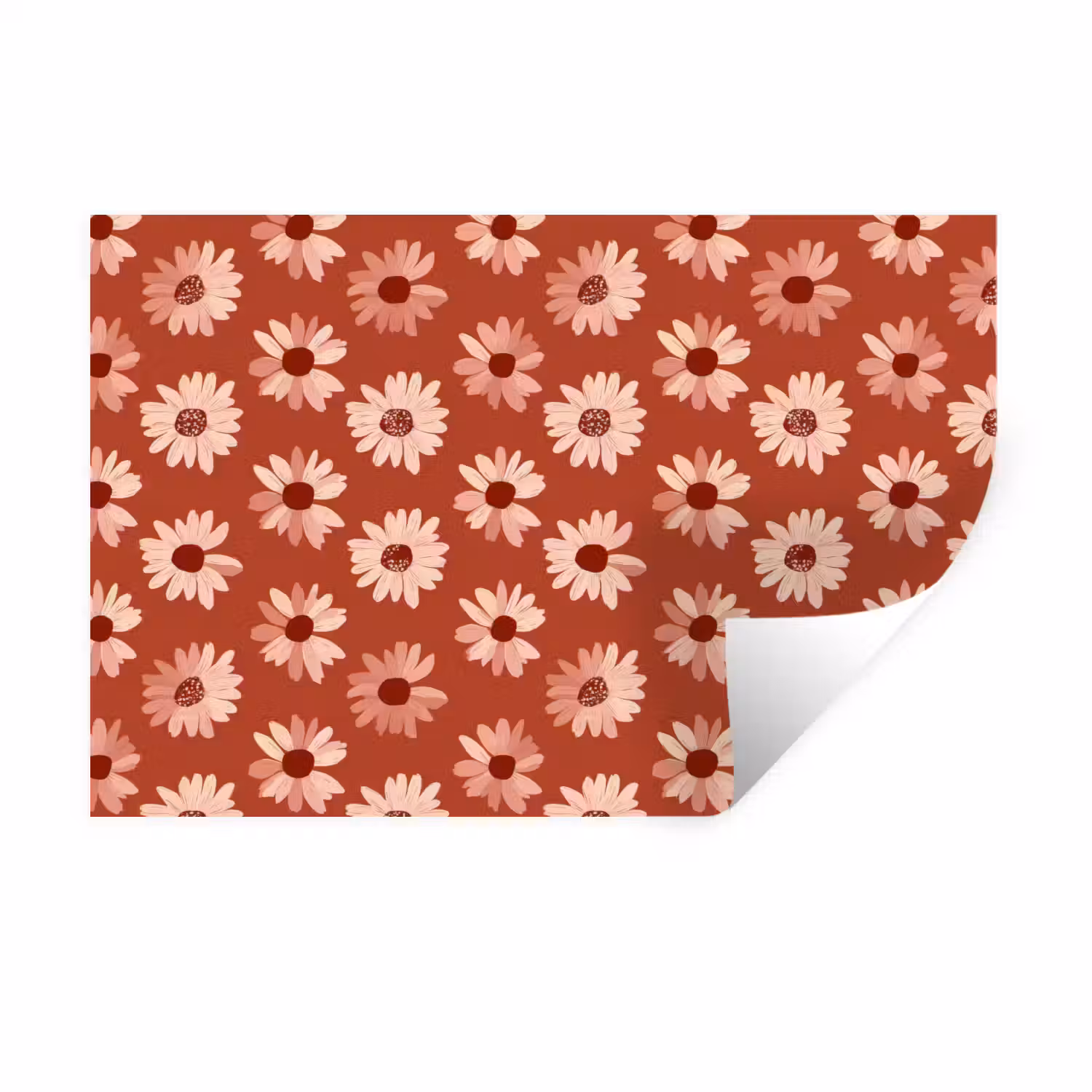 Madelief - Retro - Terracotta Muursticker klein 286 -3d