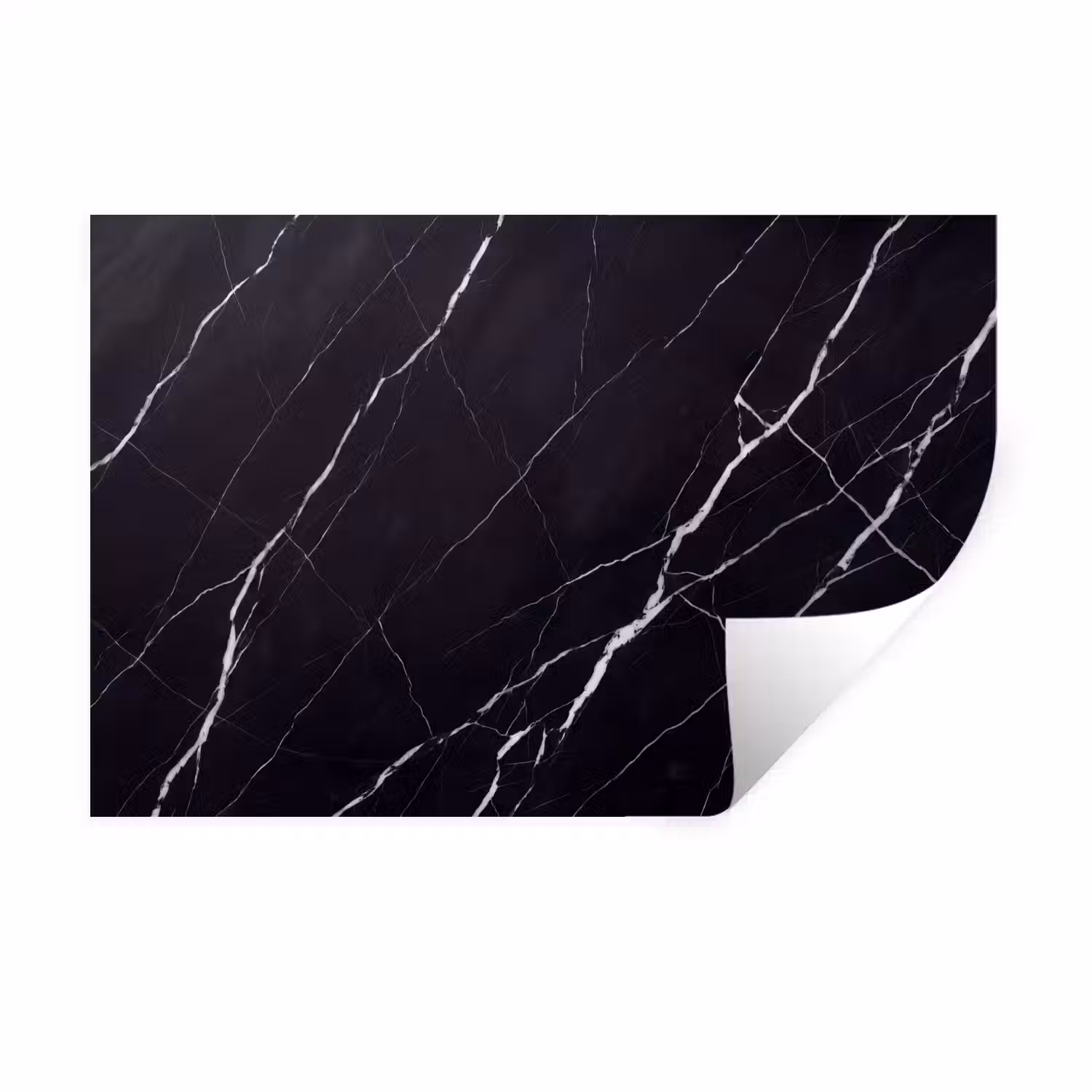 Marmer - Patroon - Abstract - Modern - Zwart Muursticker klein -3d