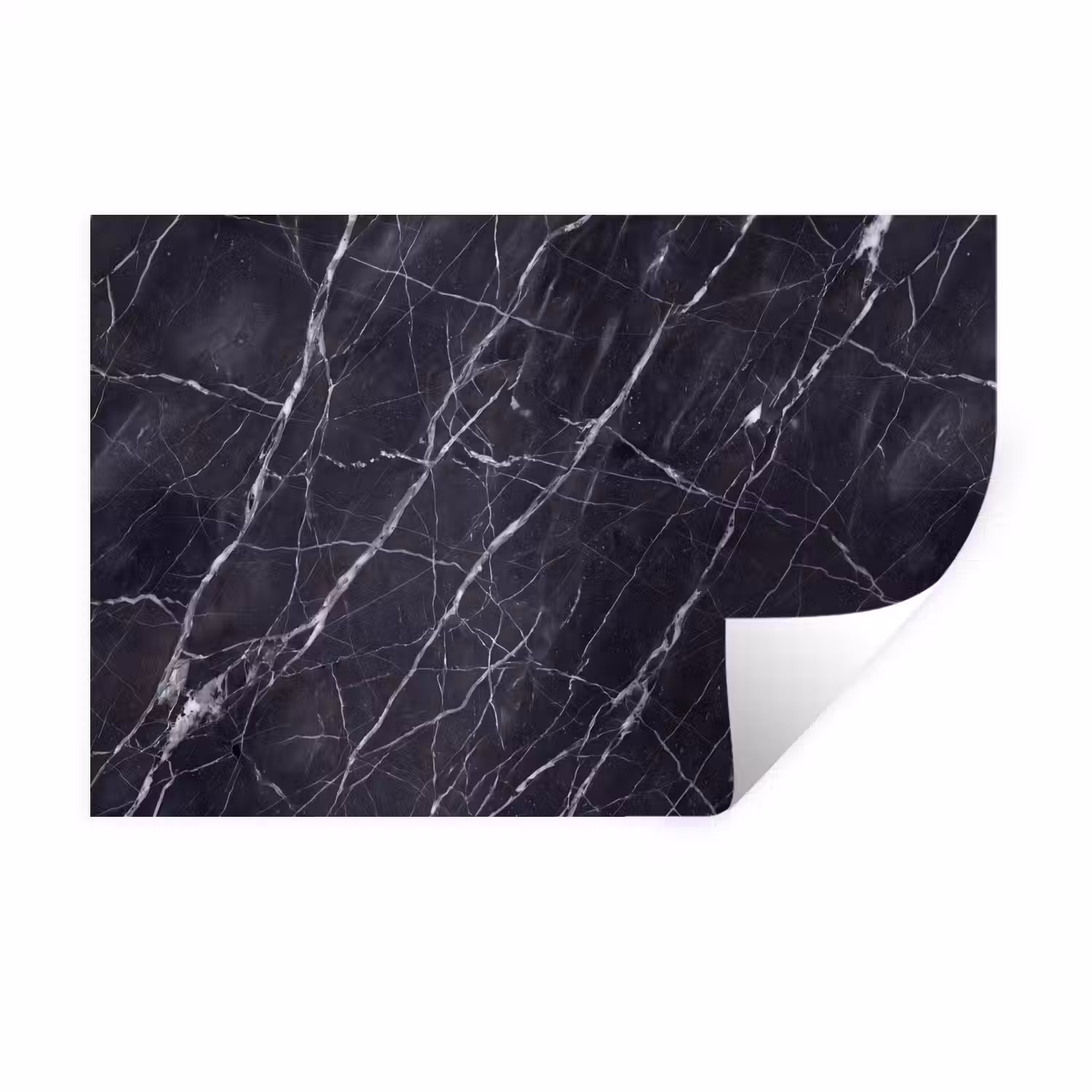 Marmer - Patroon - Modern - Zwart - Wit Muursticker klein -3d