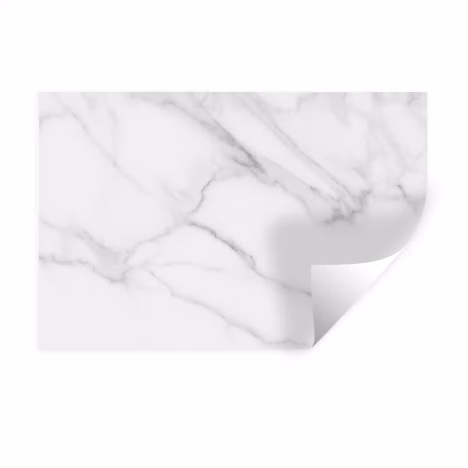 Marmer - Structuur - Wit - Grijs - Steen - Marmerlook Muursticker klein -3d