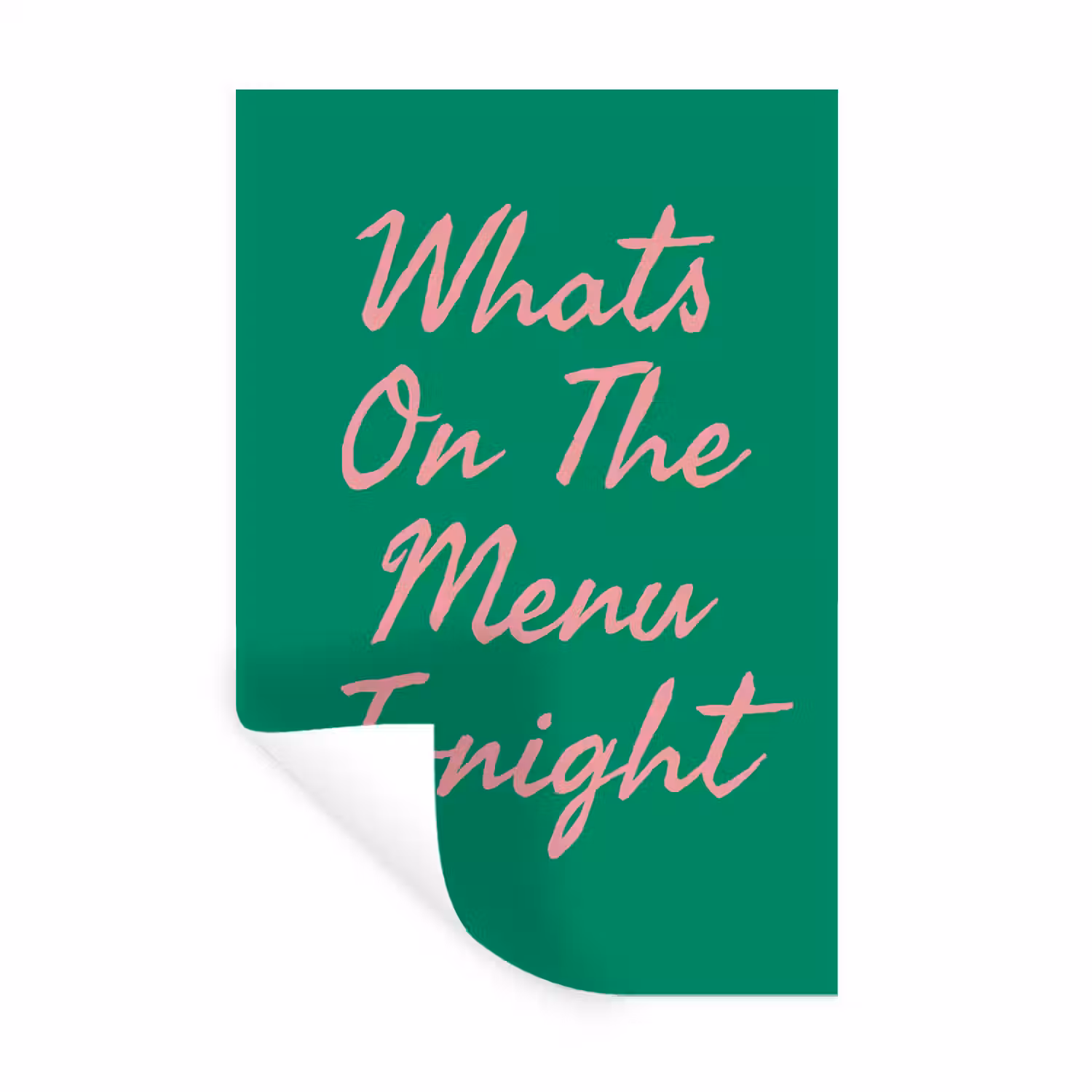 Menu - Quote - Roze Muursticker klein -3d