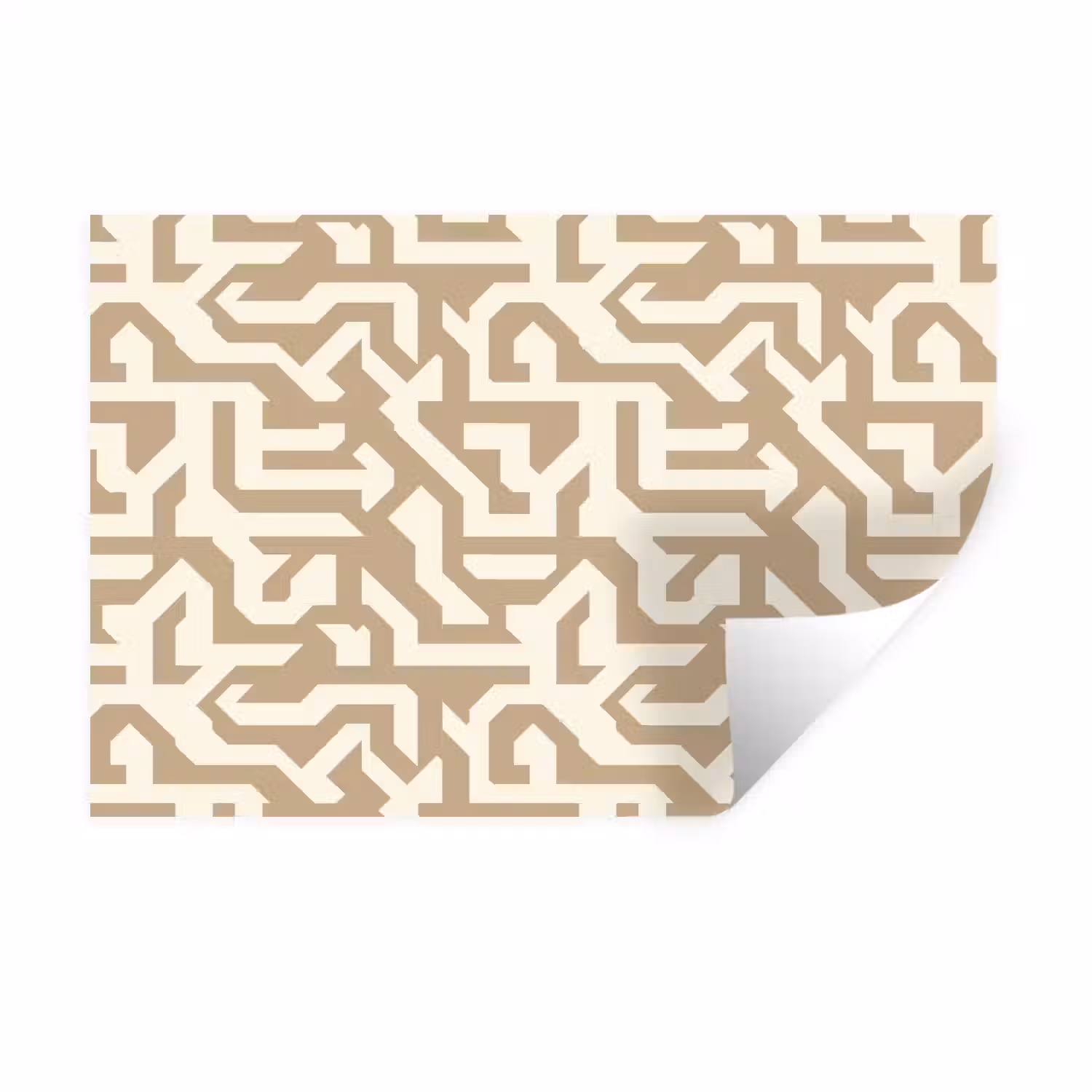 Modern - Abstract - Beige Muursticker klein 286 -3d