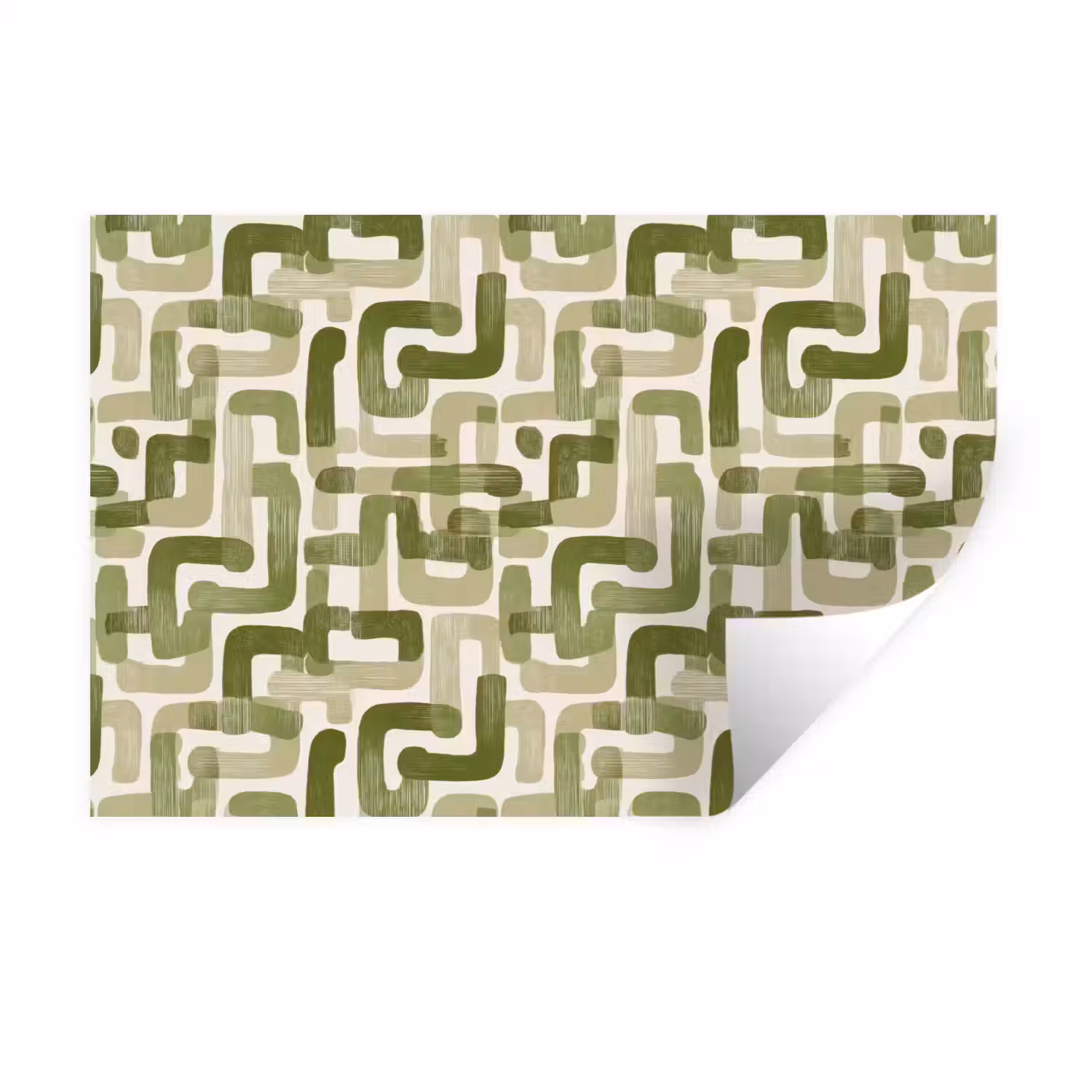 Modern - Grafisch - Groen Muursticker klein 286 -3d