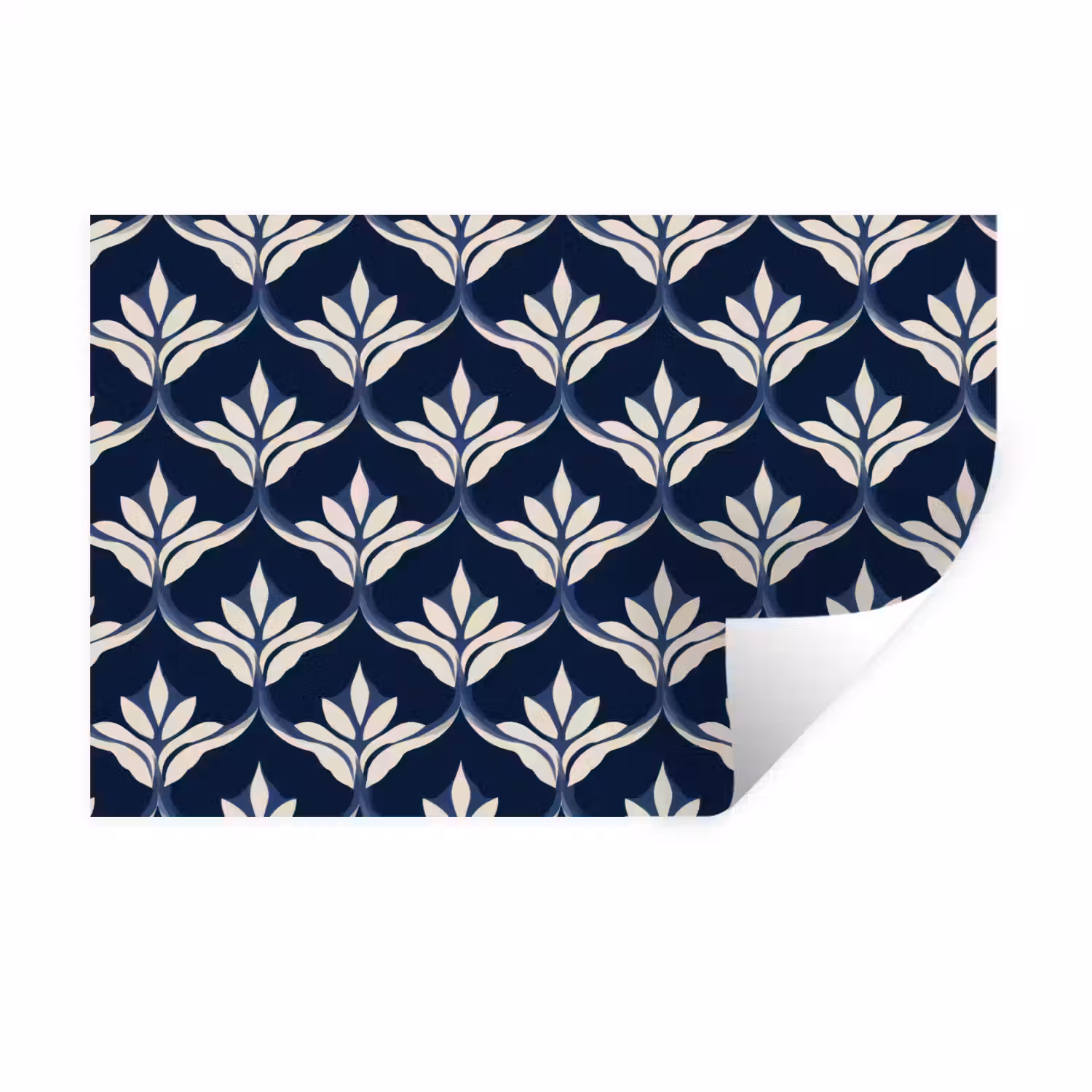 Modern - Ontwerp - Blauw Muursticker klein 286 -3d