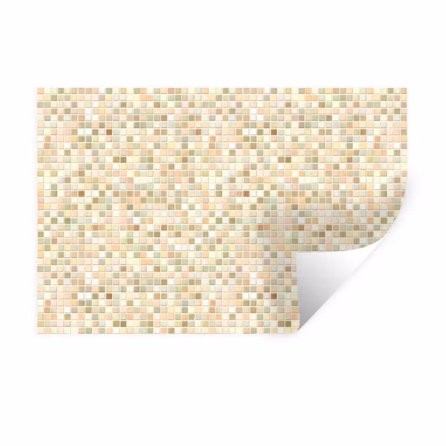 Mozaïek - Patroon - Beige Muursticker klein 286 -3d